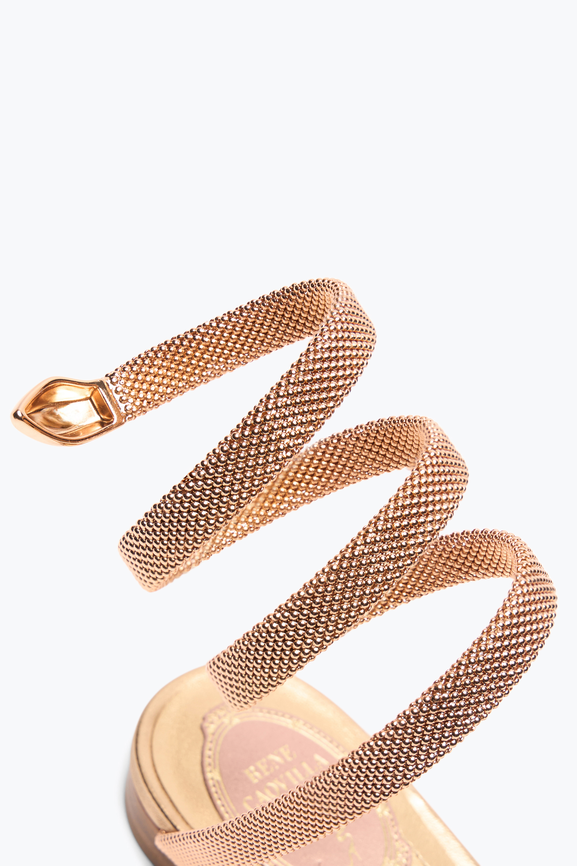 René Caovilla Trigold Cleo Three-toned Flat Sandal 10