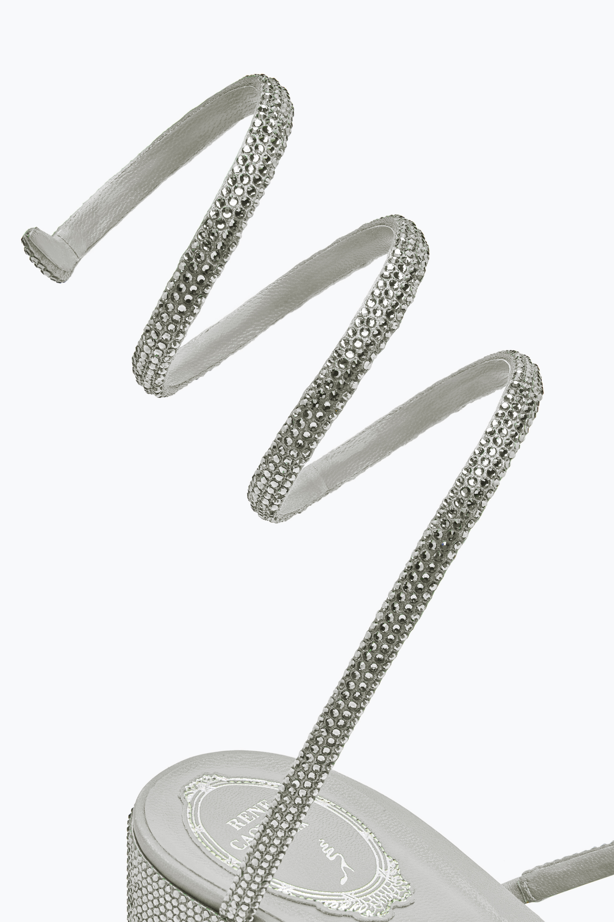 René Caovilla Cleo  Crystal Gray Sandal 35