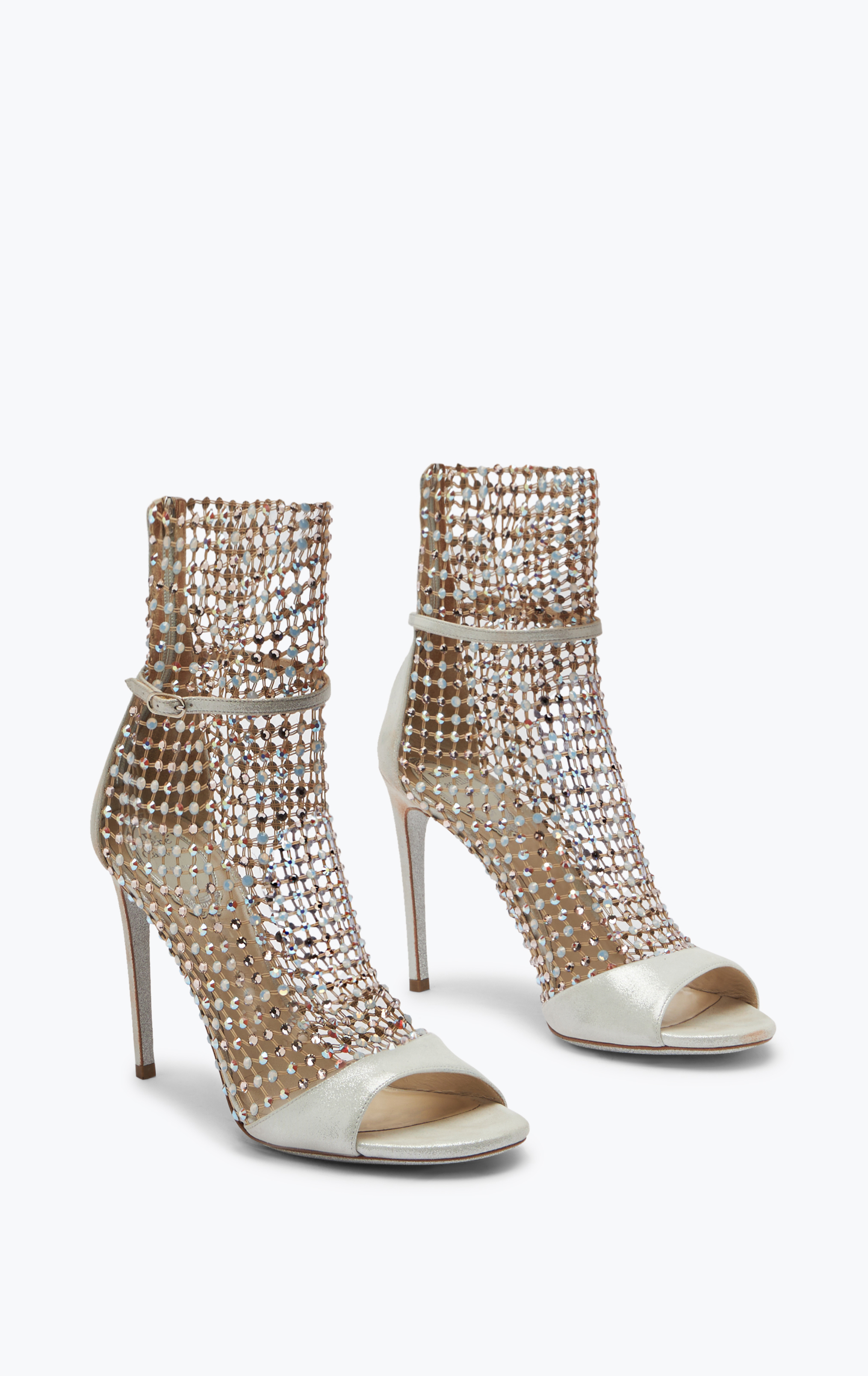 René Caovilla Ivory Stiletto Heel Sandals Galaxia