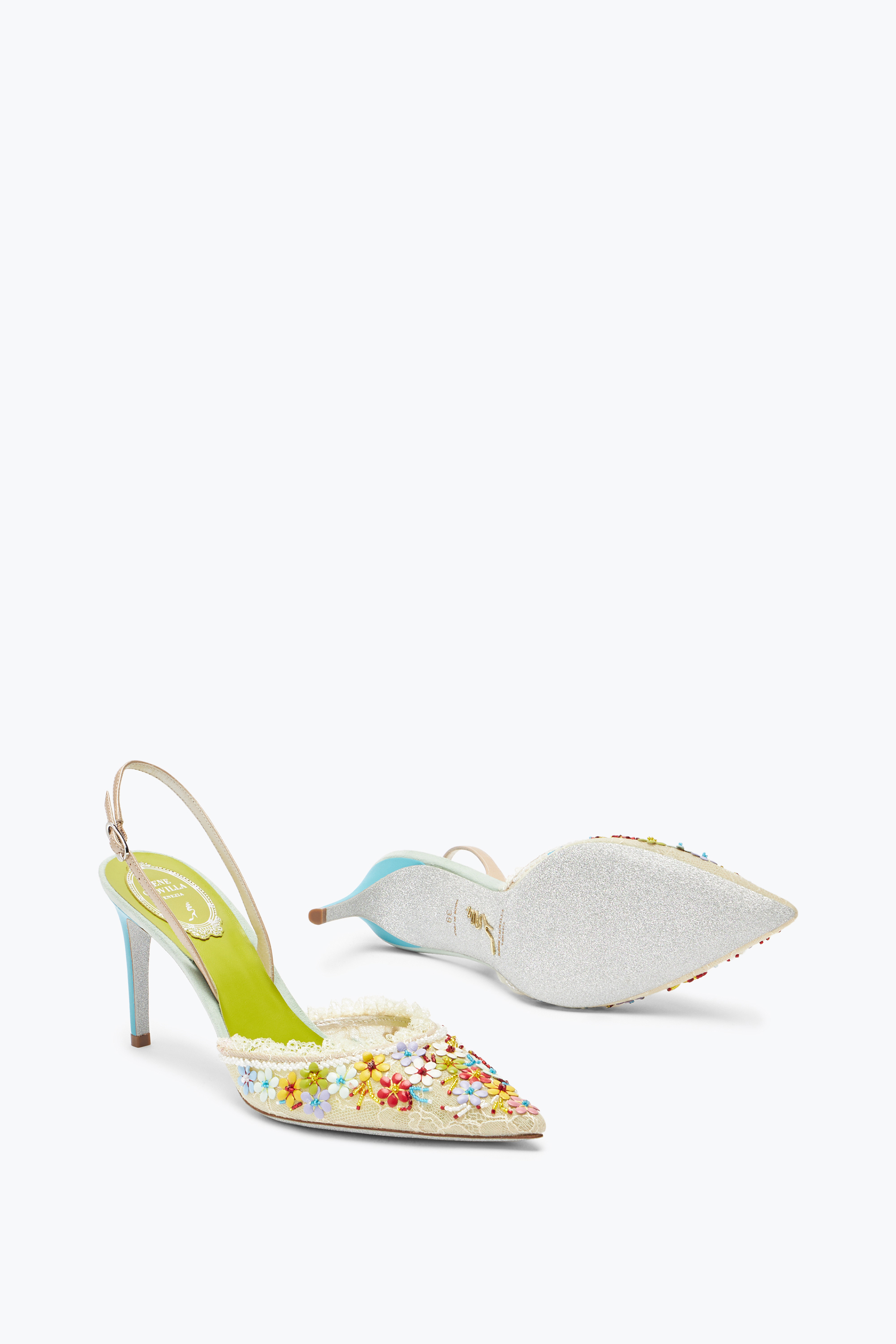 René Caovilla Bloom Slingback 80