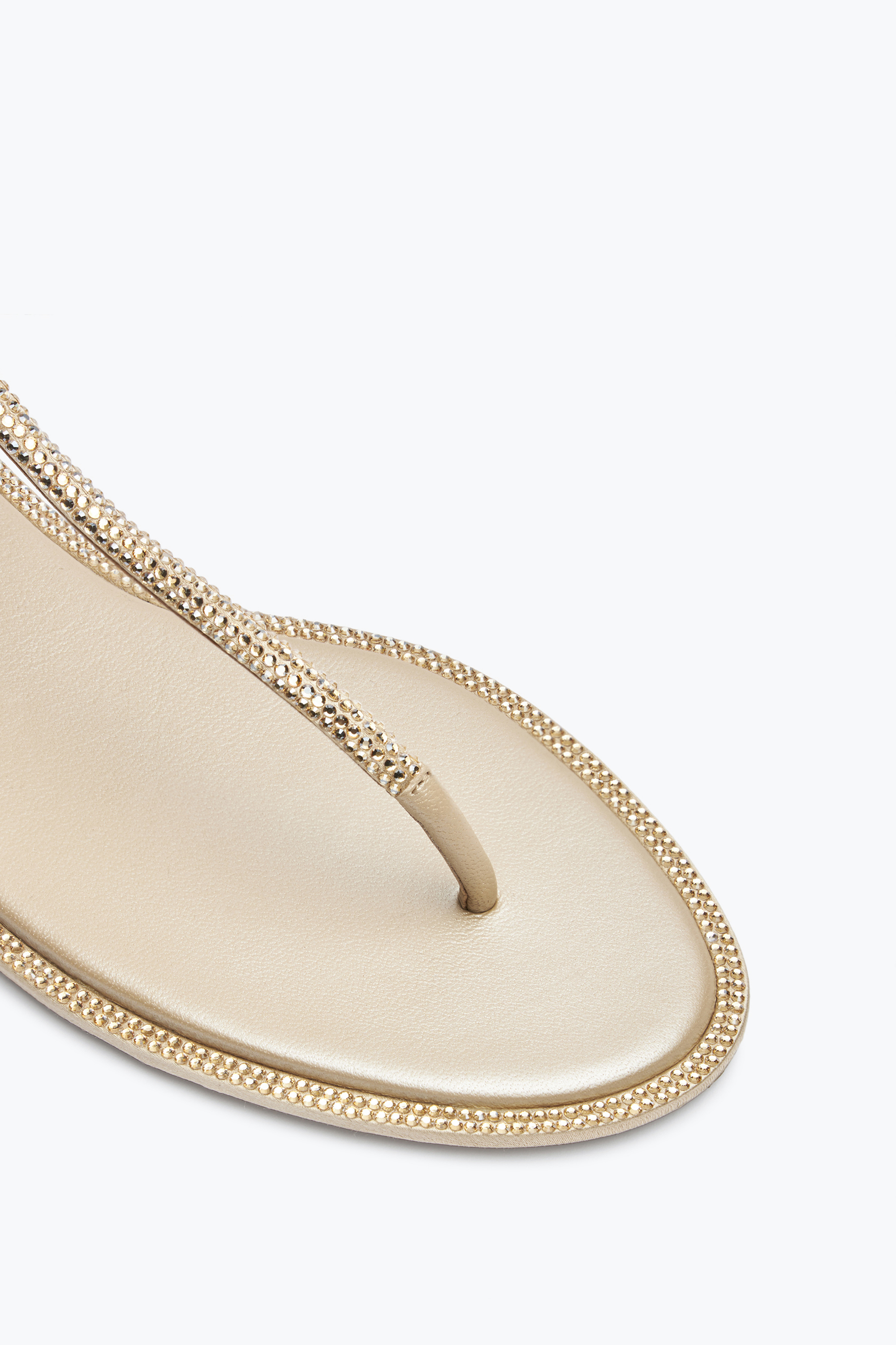 René Caovilla Diana Crystal Beige Sandal 10
