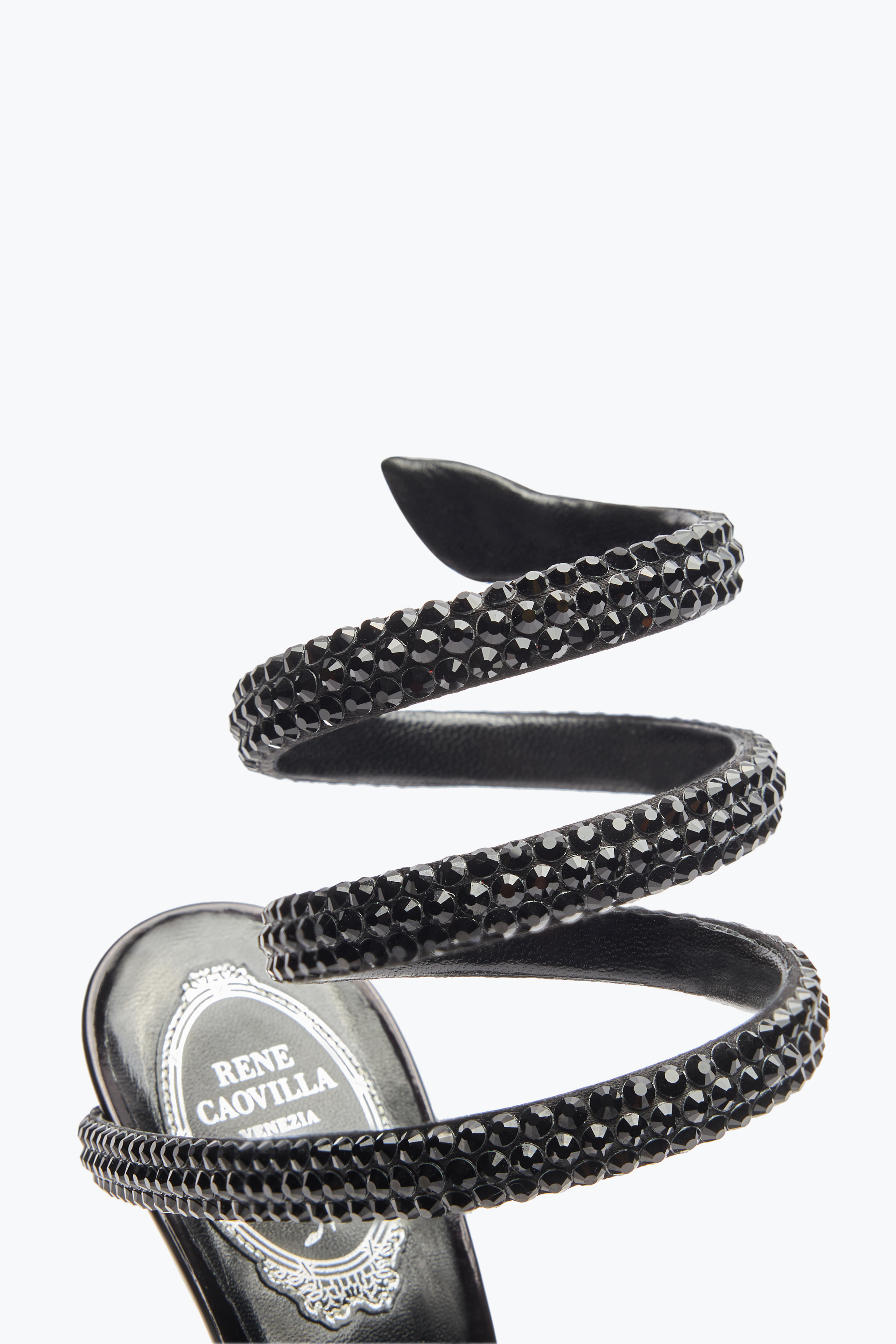 René Caovilla Cleo Black Pump With Crystals 105