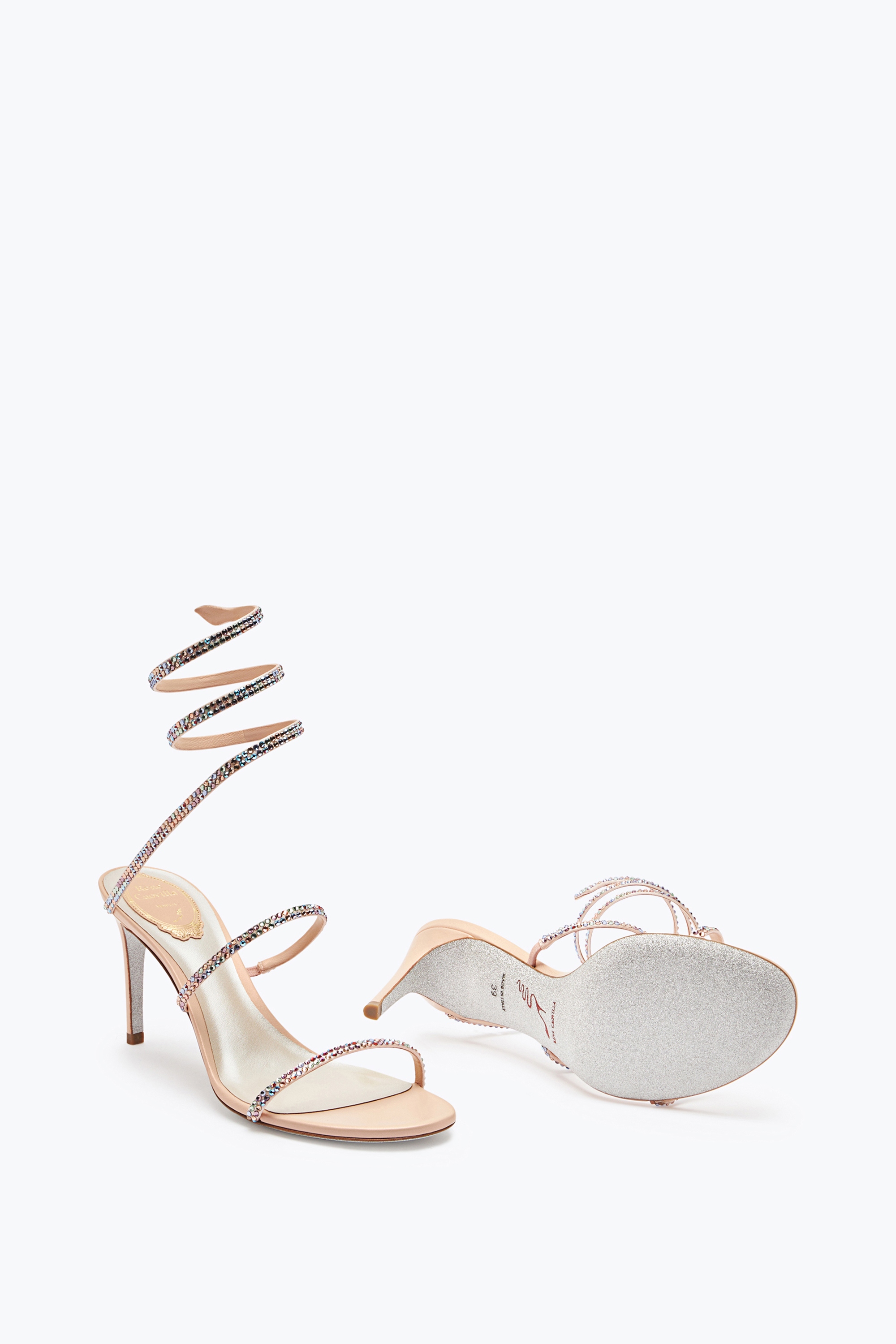 René Caovilla Cleo Pink And Multicolor Sandal 80