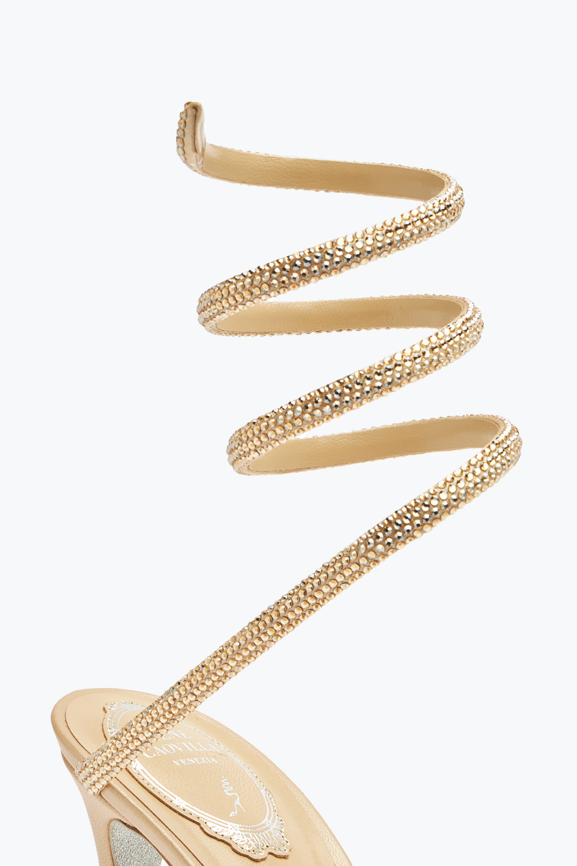 René Caovilla Cleo Gold Sandal 105