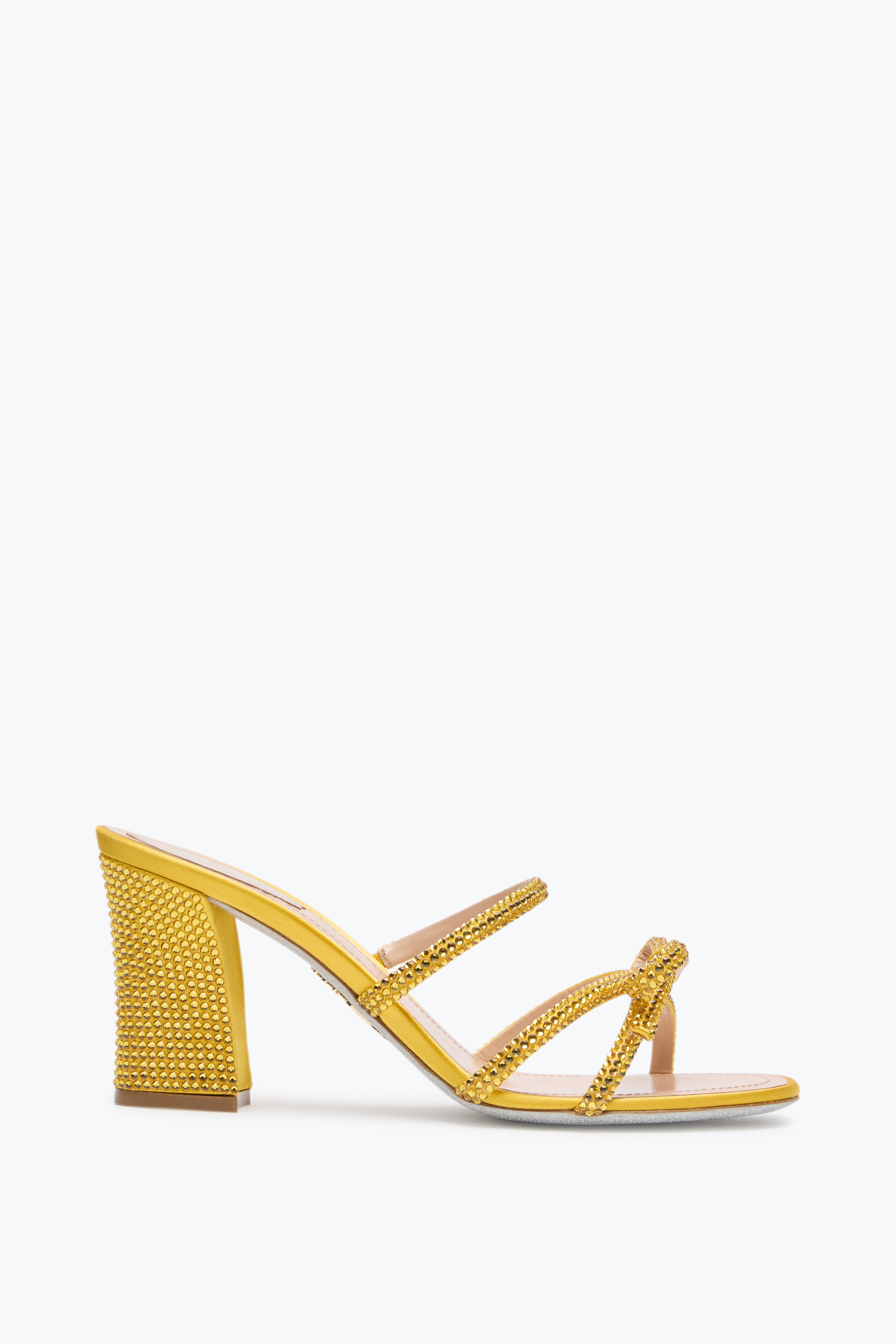 René Caovilla Nicole Yellow Slider Sandal 80