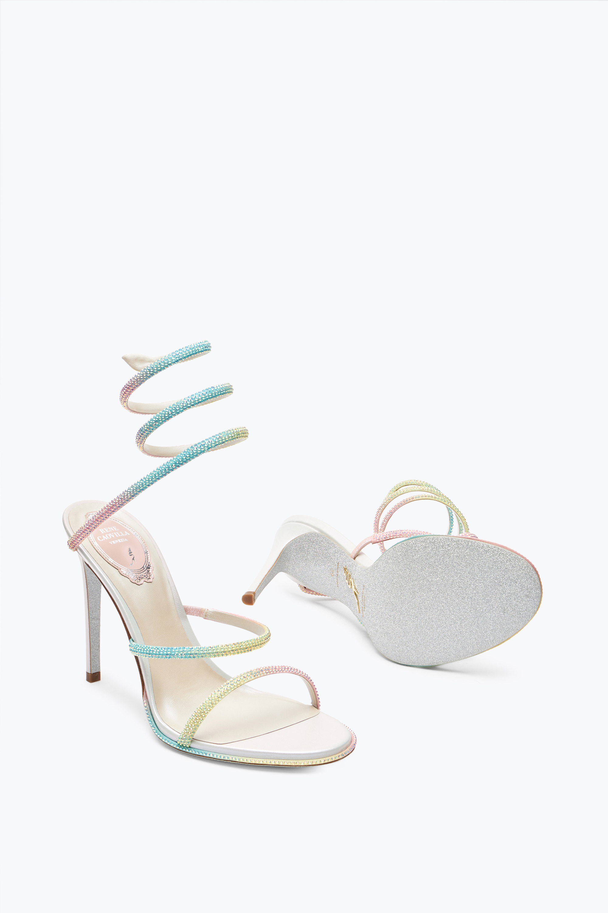 René Caovilla Cleo Burano Sandal With Crystals 105
