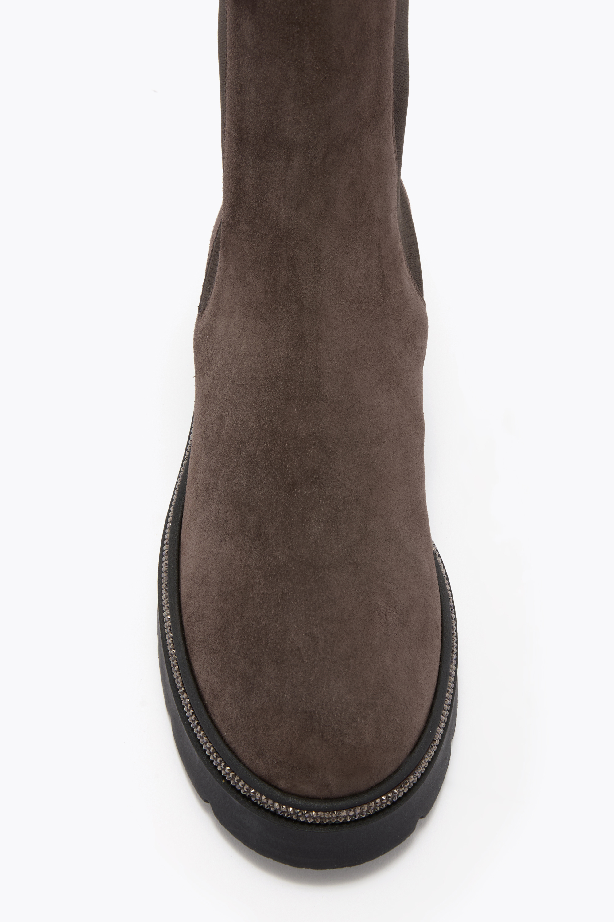 René Caovilla Bika Brown Ankle Boot With Crystals 50 In Brown
