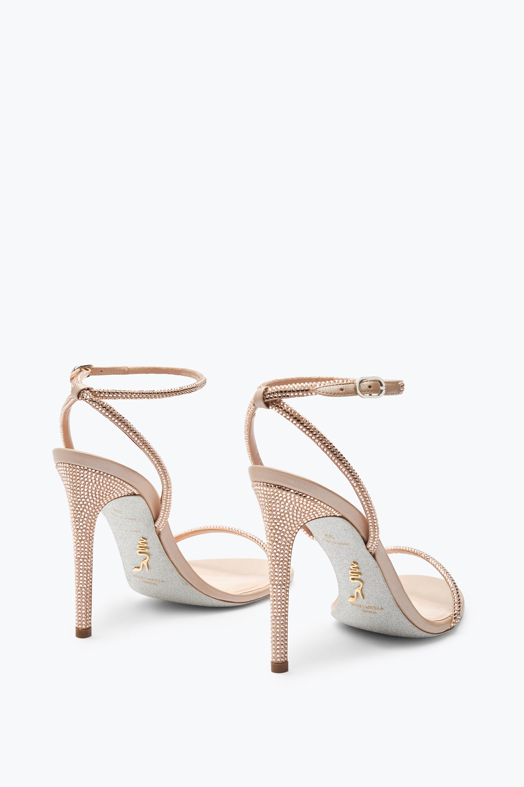 René Caovilla Ellabrita Crystal Blush Sandal 105