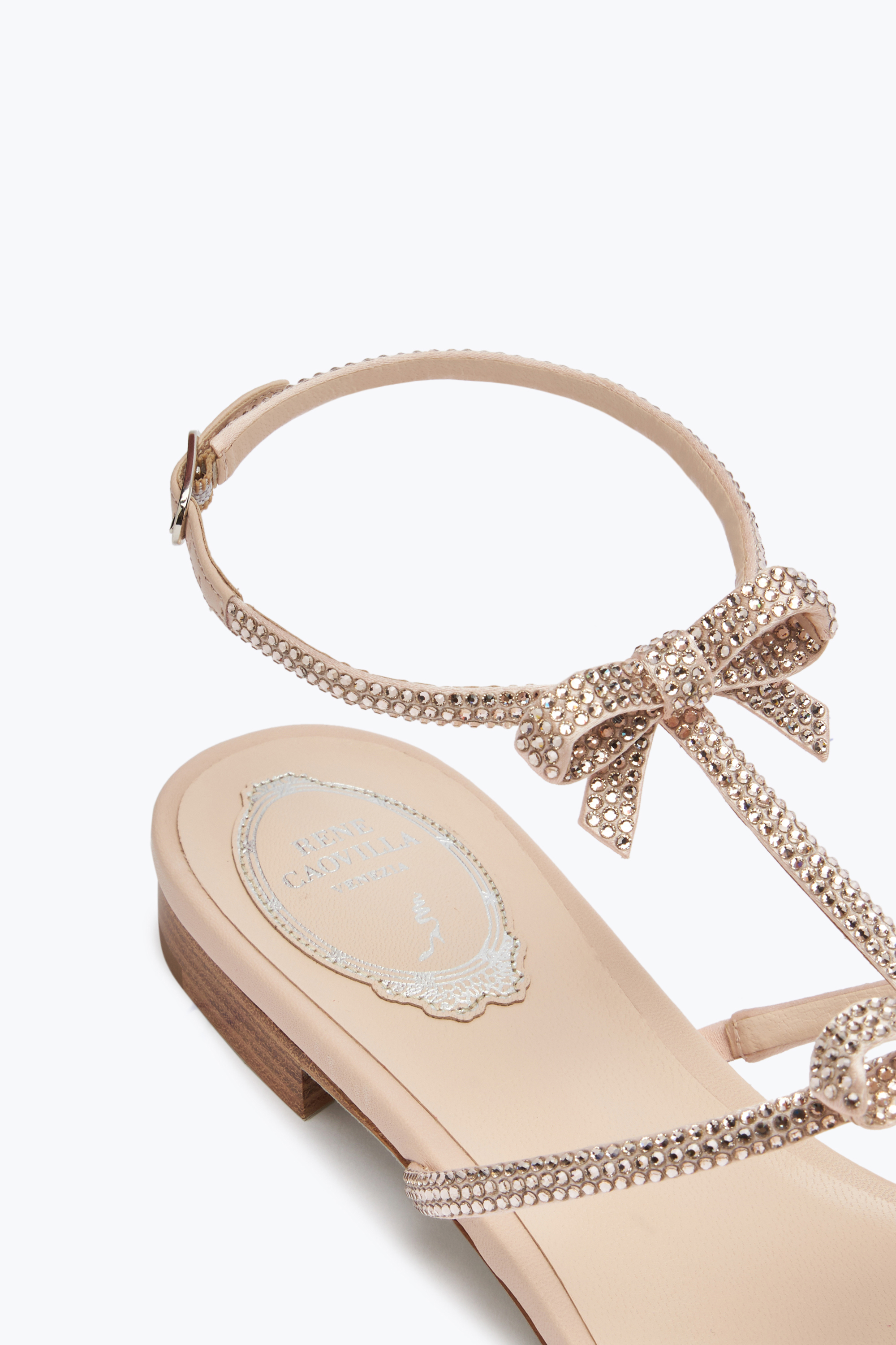 René Caovilla Caterina Nude Flat Sandal 10
