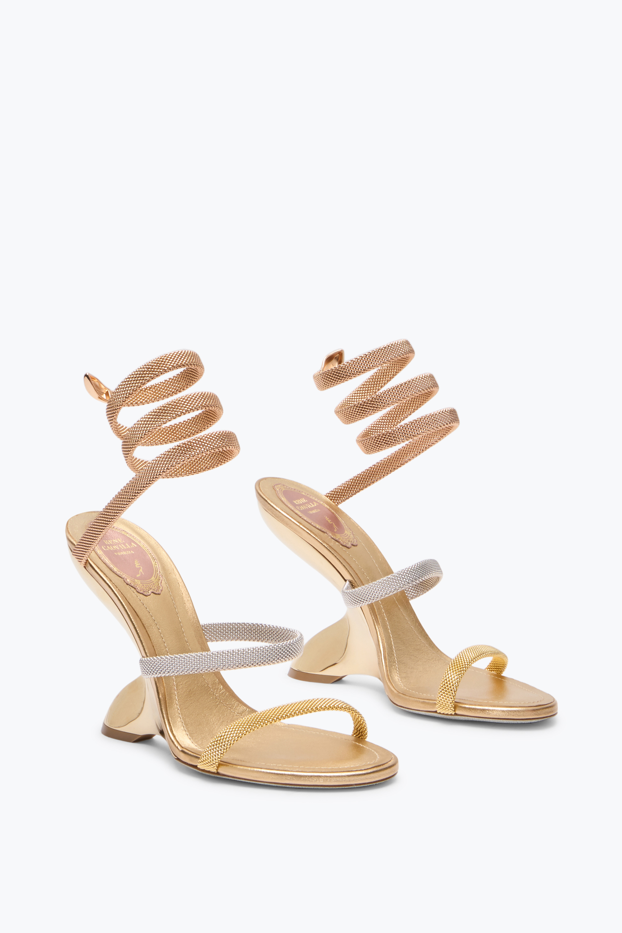 René Caovilla Trigold Symphony Three-toned Sandal 105