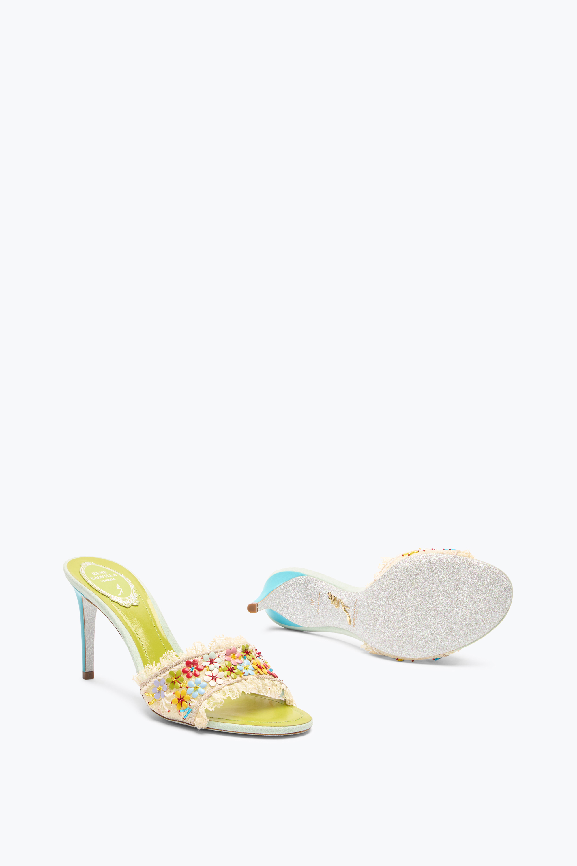René Caovilla Bloom Slider Sandal 80