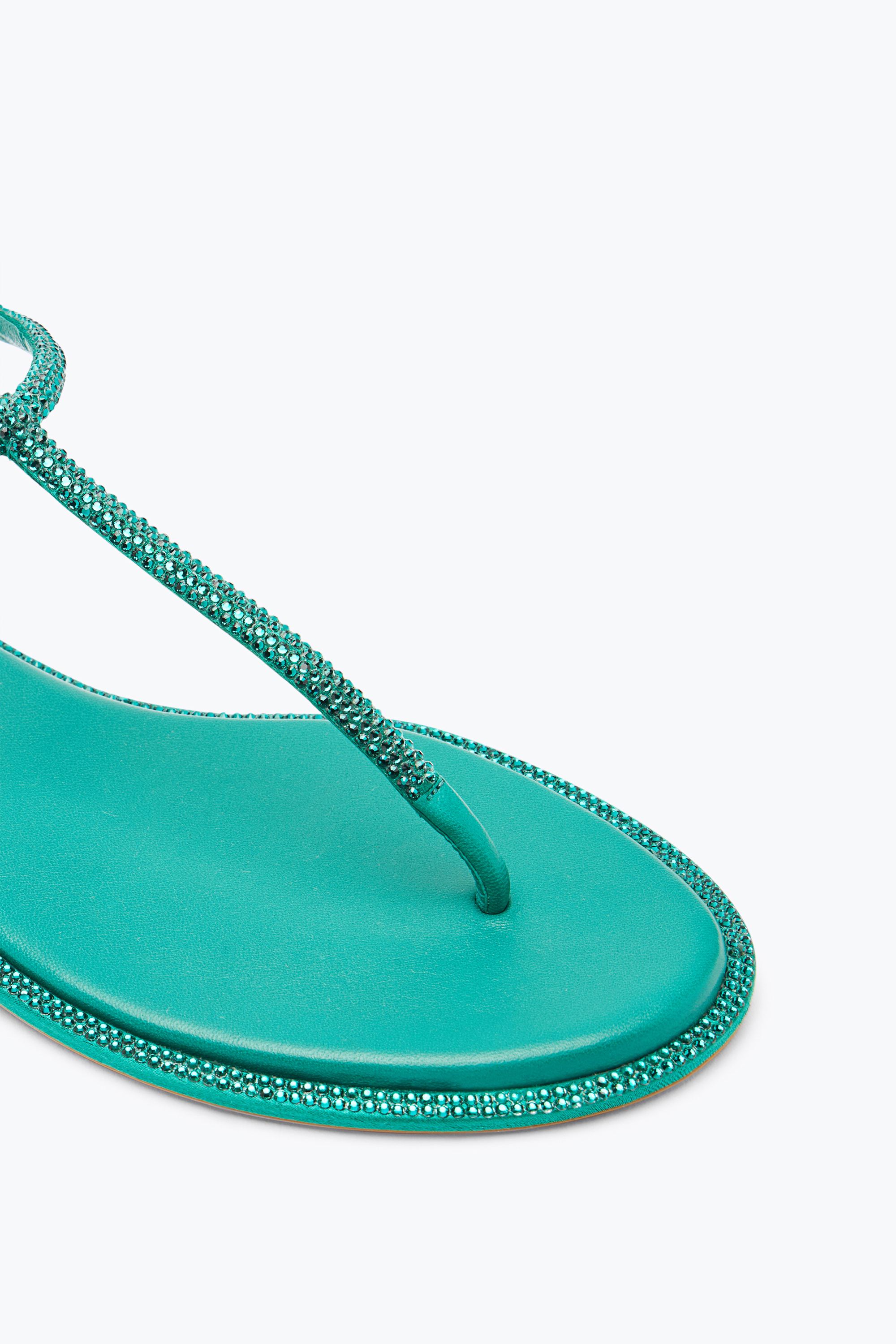 René Caovilla Diana Crystal Green Sandal 10