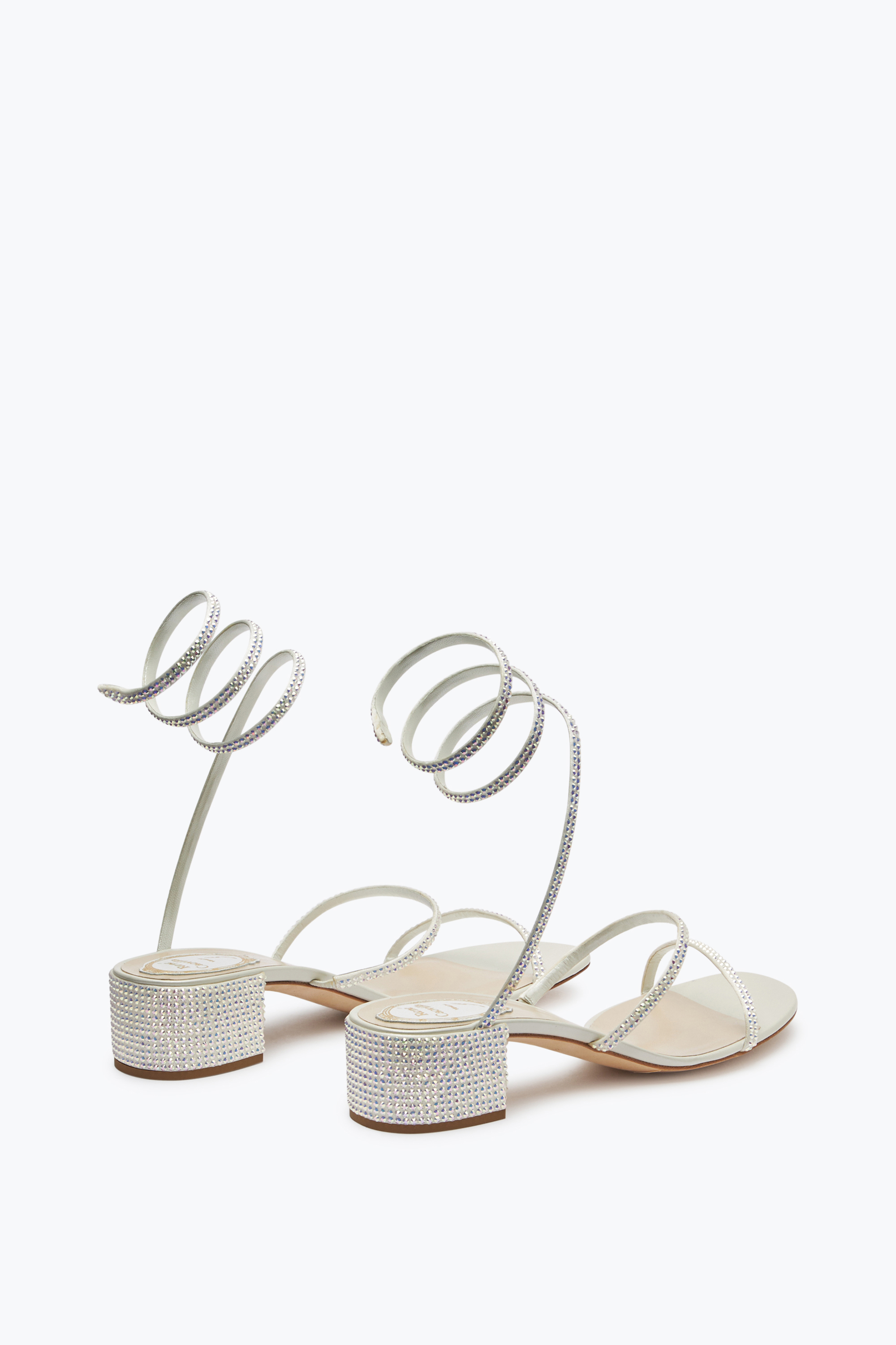 René Caovilla Flat Satin Sandals Cleo