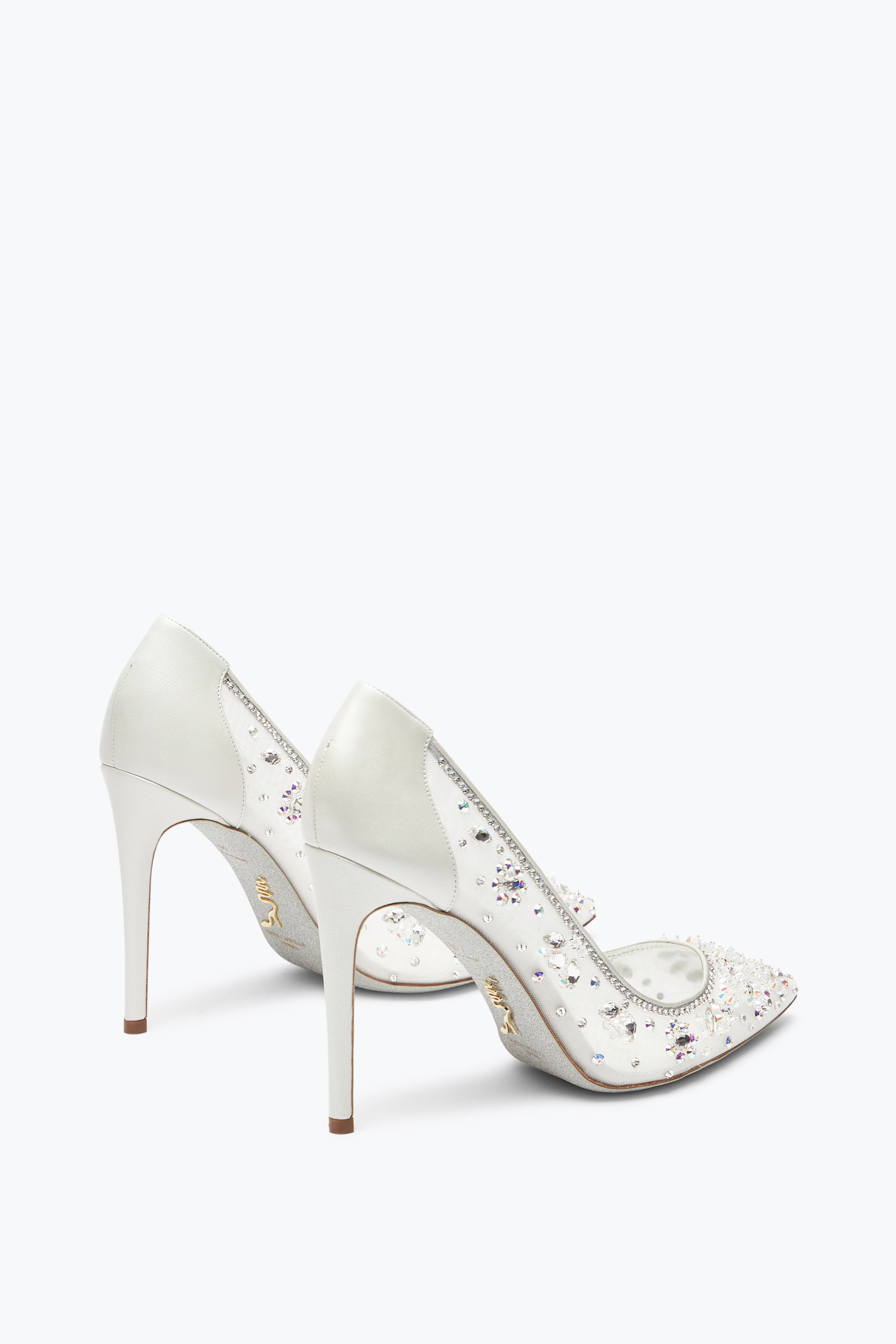 René Caovilla Cinderella White Pump 105