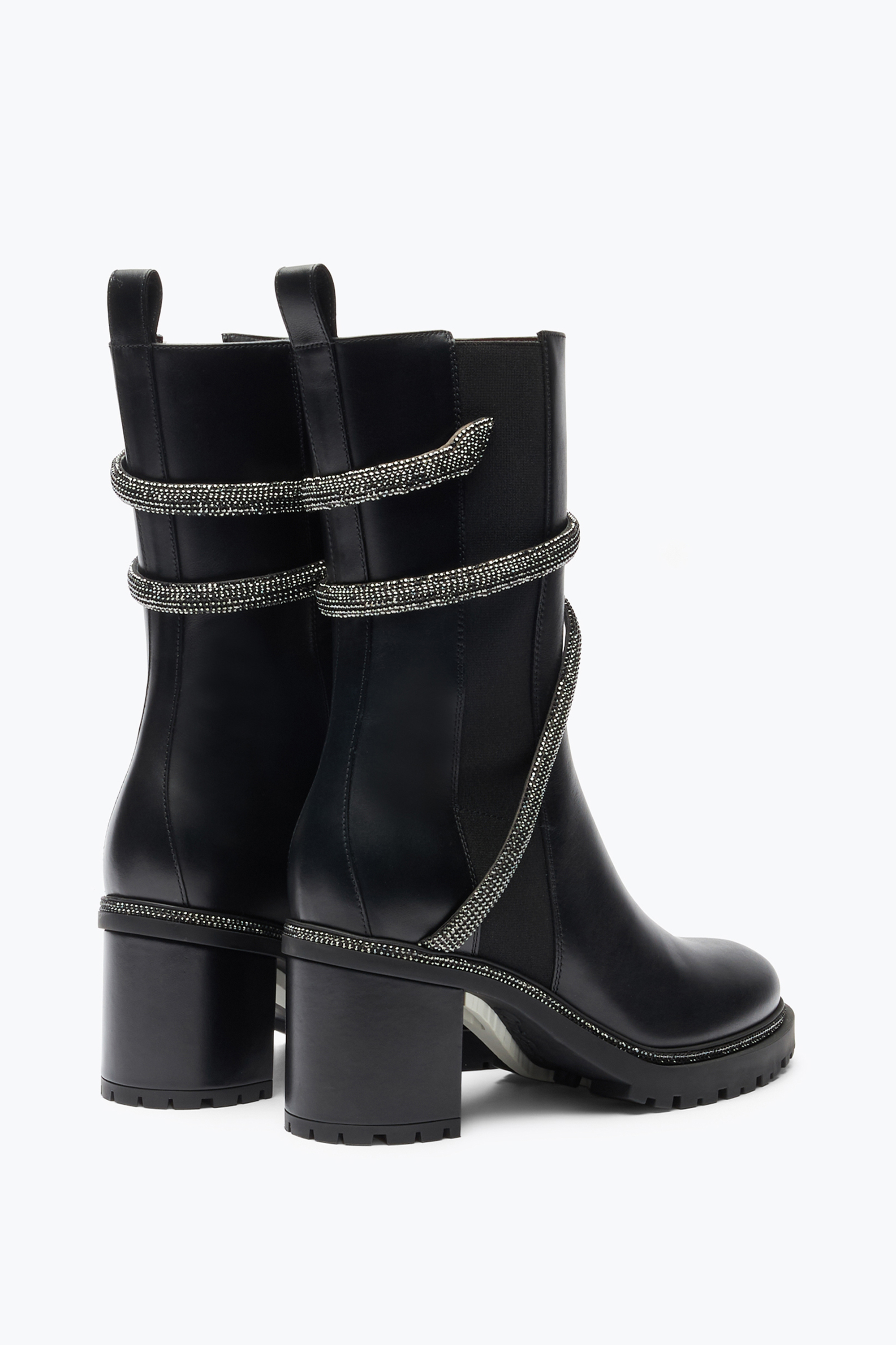 René Caovilla Cleo Crystal Black Bootie 60