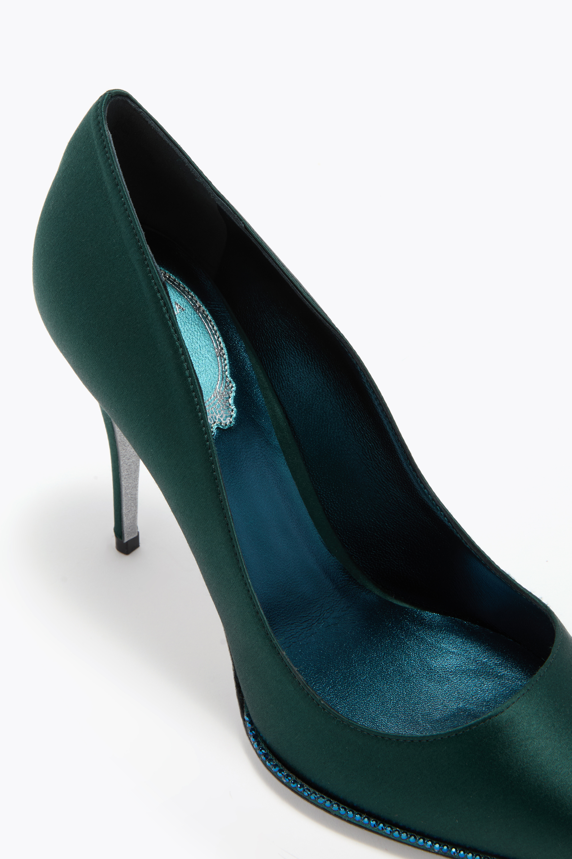 René Caovilla Taylor Forest Green Pump 100 In Black