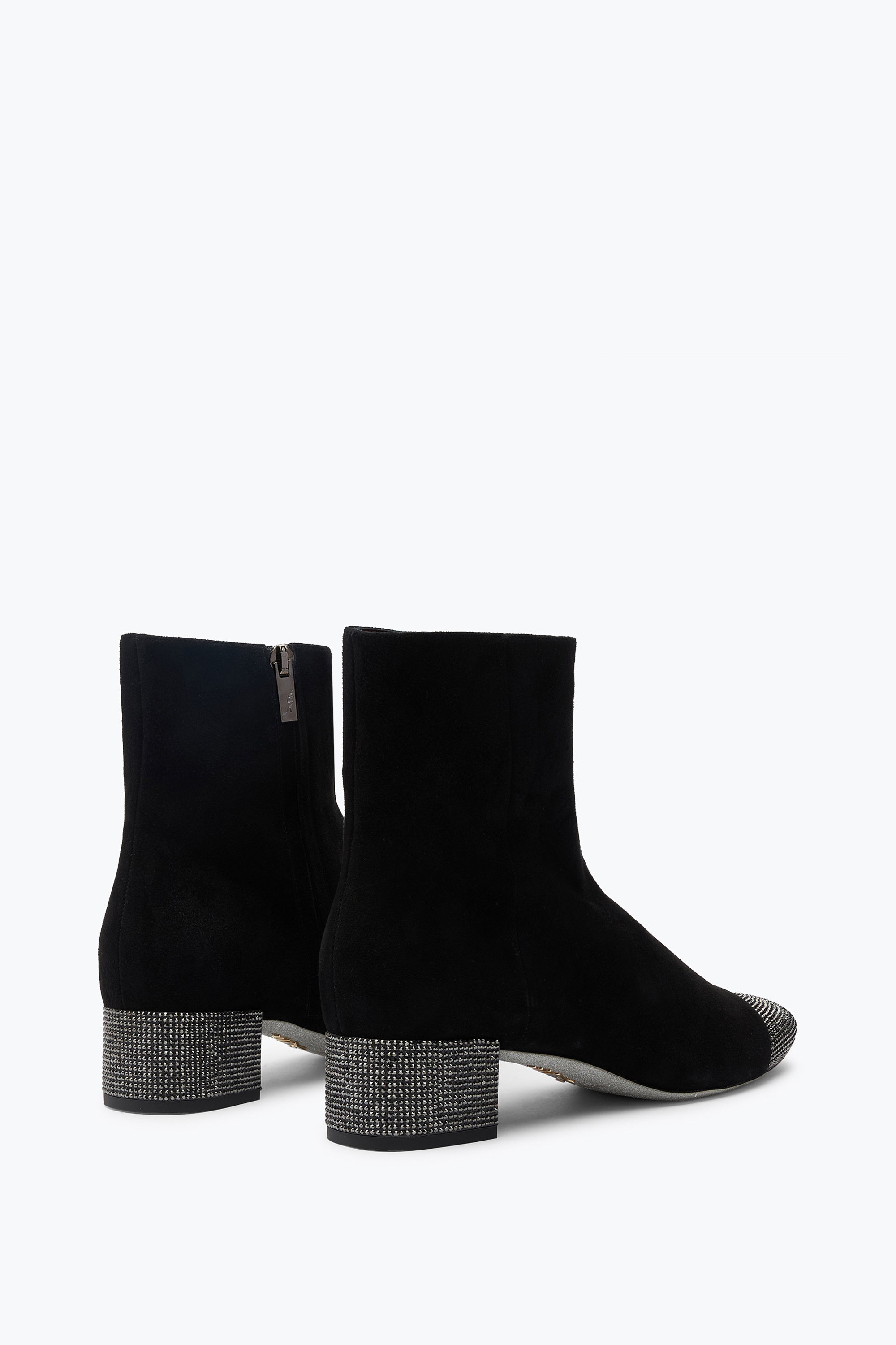 René Caovilla Bonnie Black Suede Bootie 40
