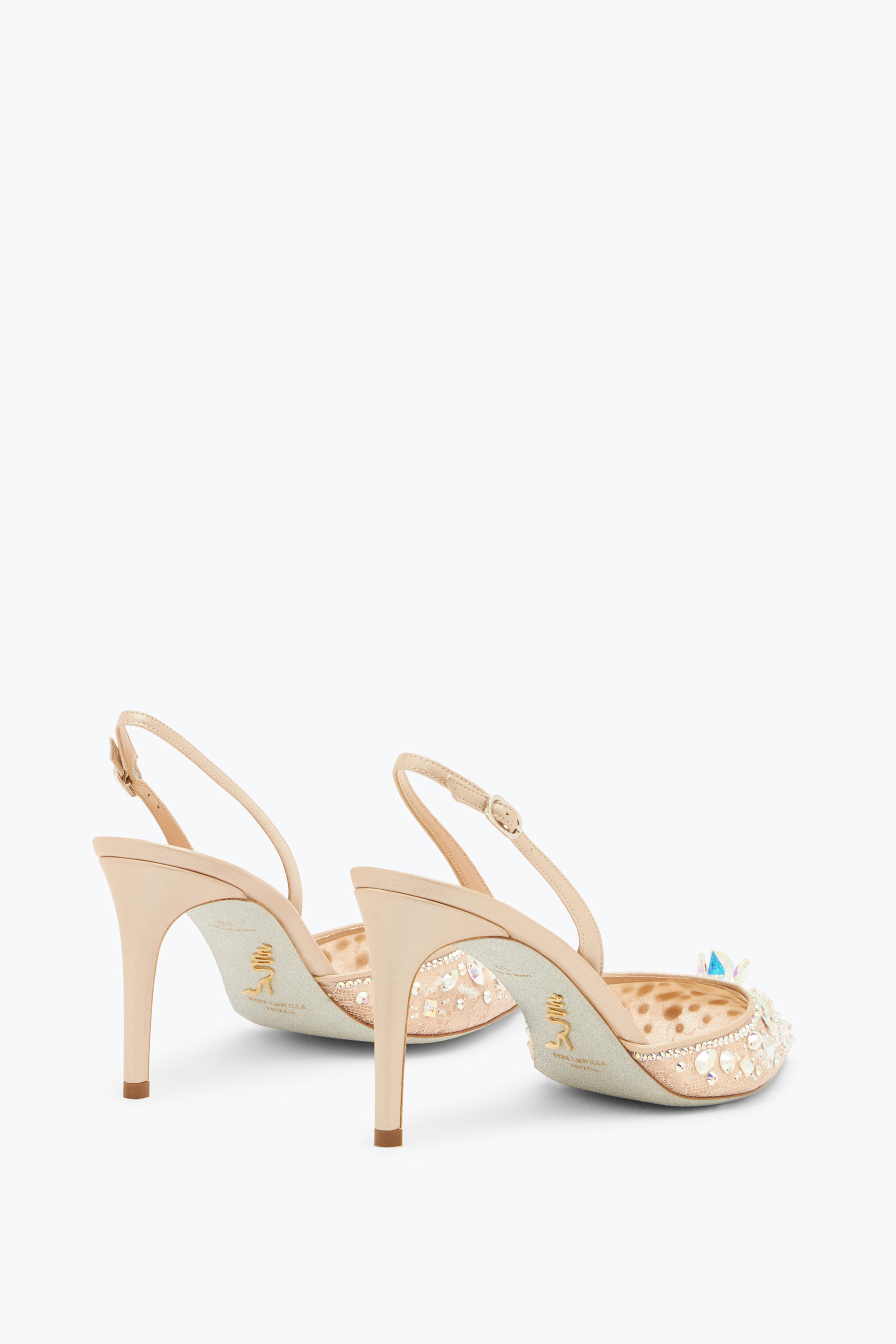 René Caovilla Cinderella Pink Slingback 80