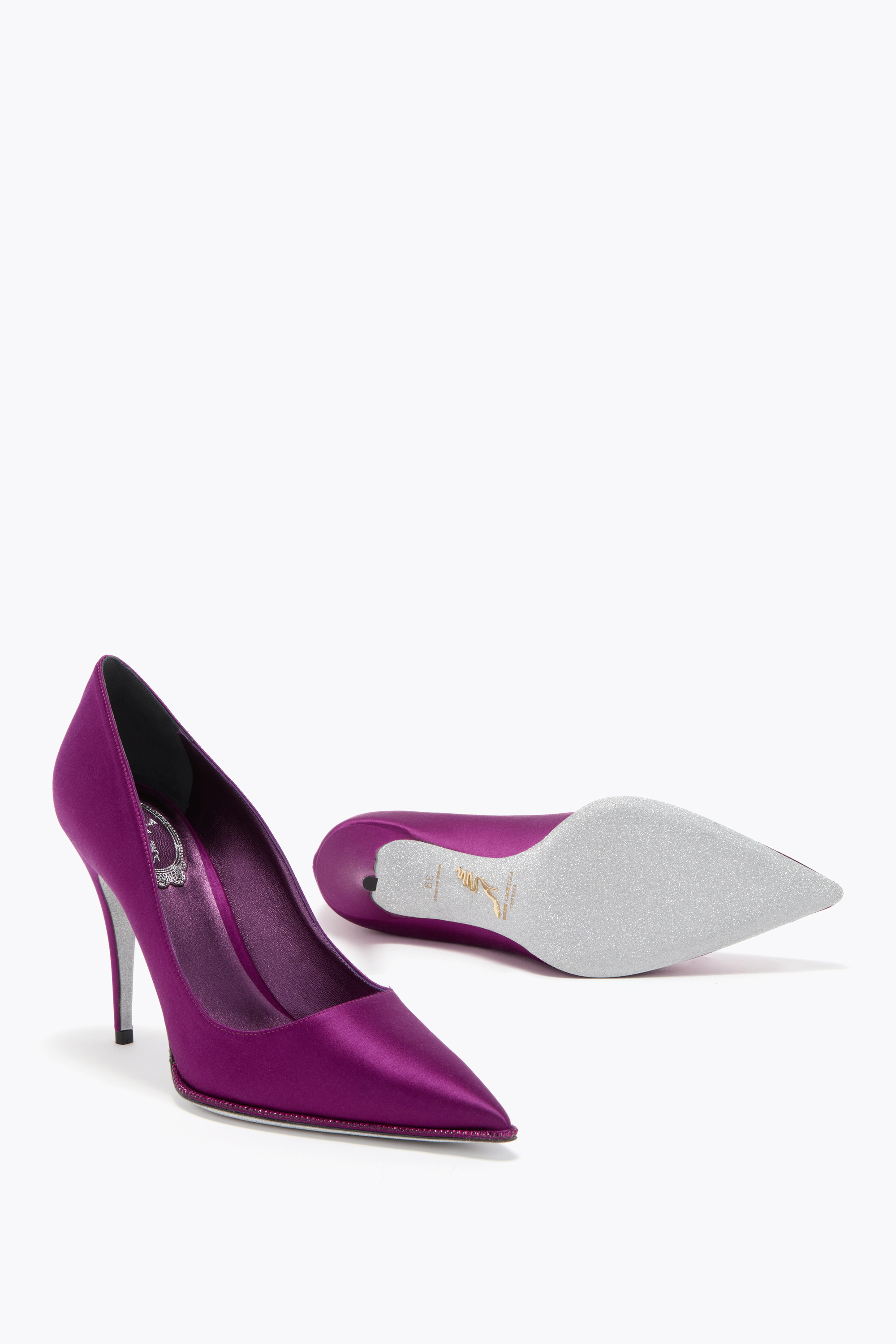René Caovilla Taylor Mulberry Pump 100 In Purple