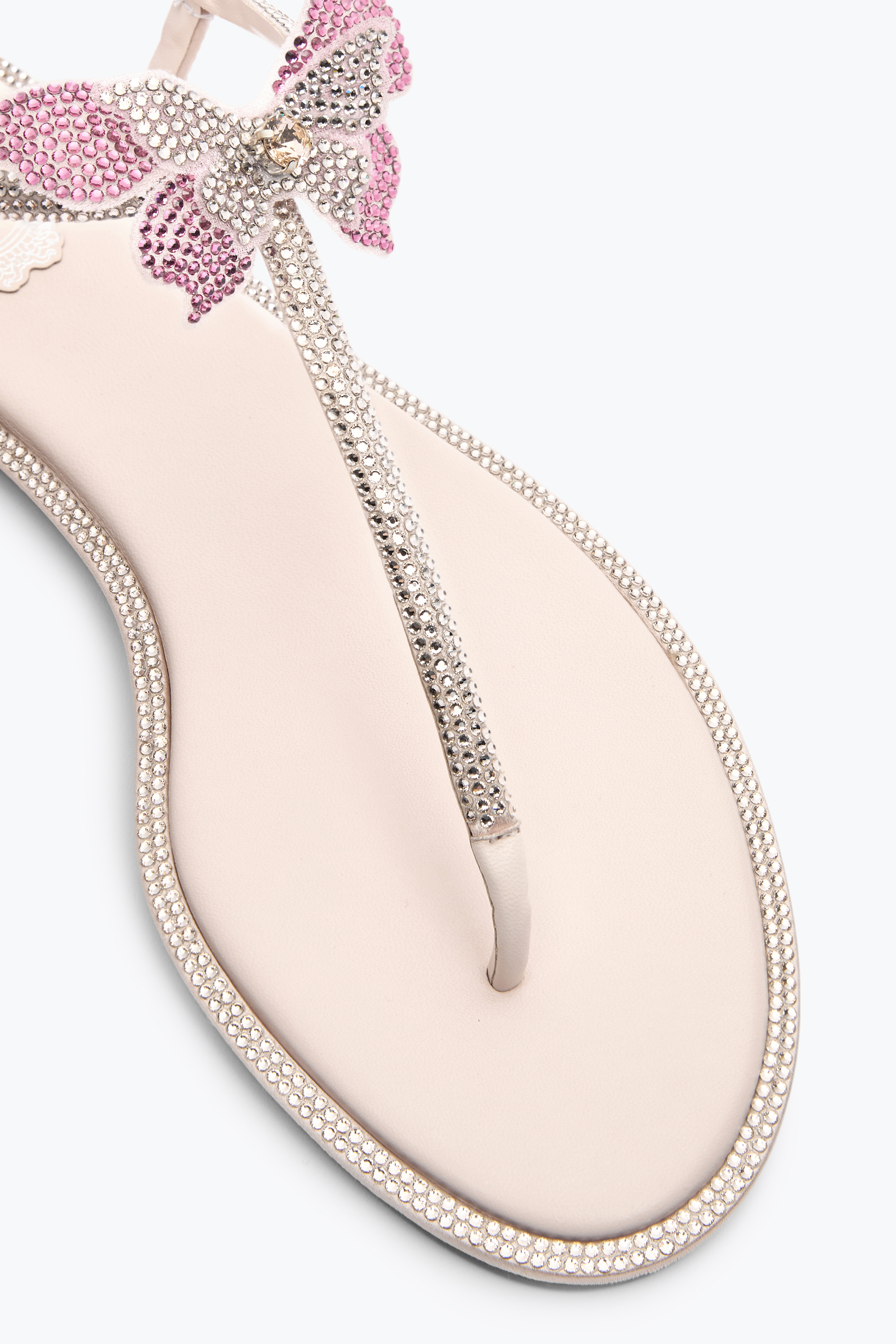 René Caovilla Fairy Pink Flat Sandal 10