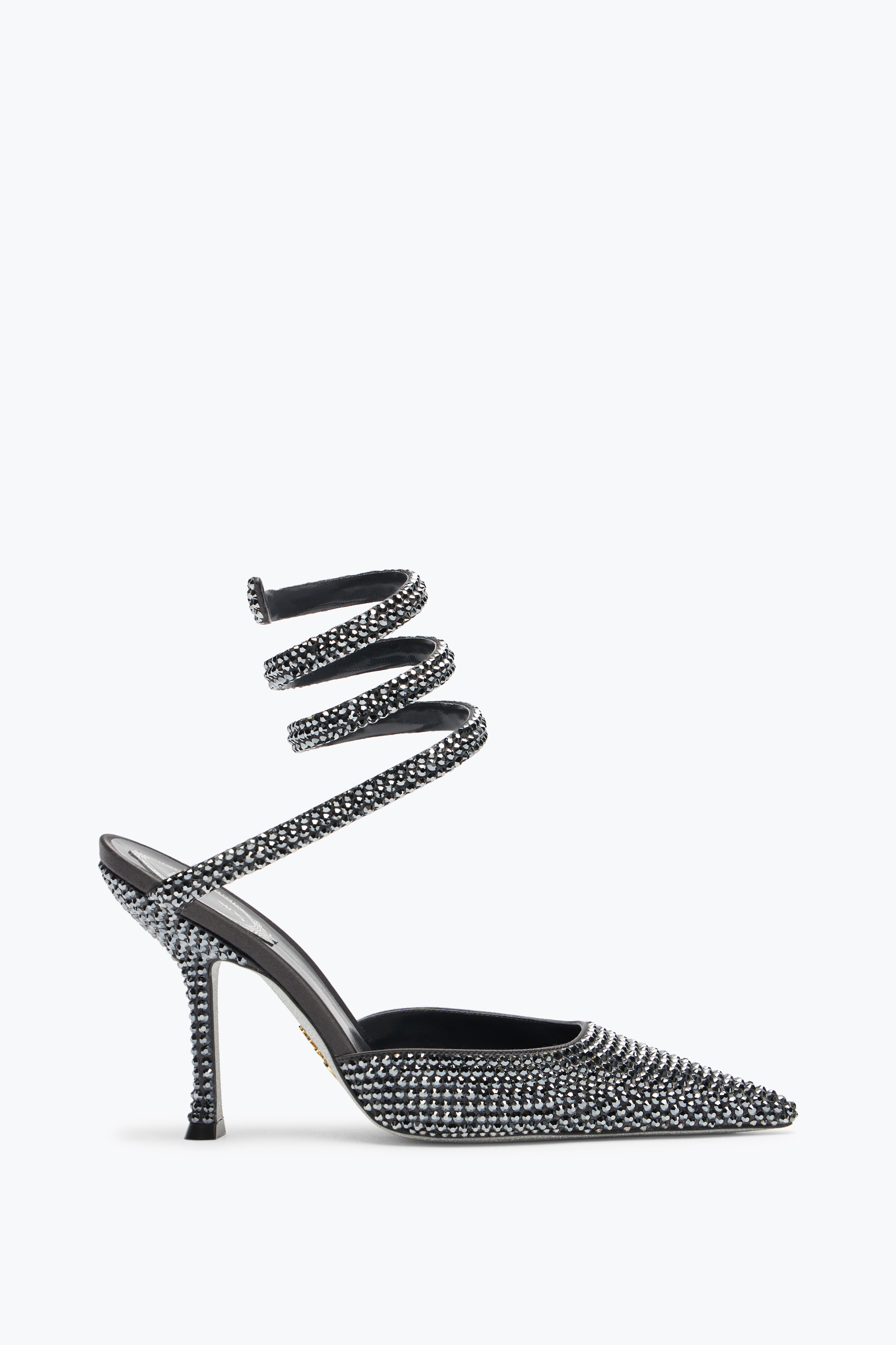 René Caovilla Cleo Anthracite Pump With Crystals 105