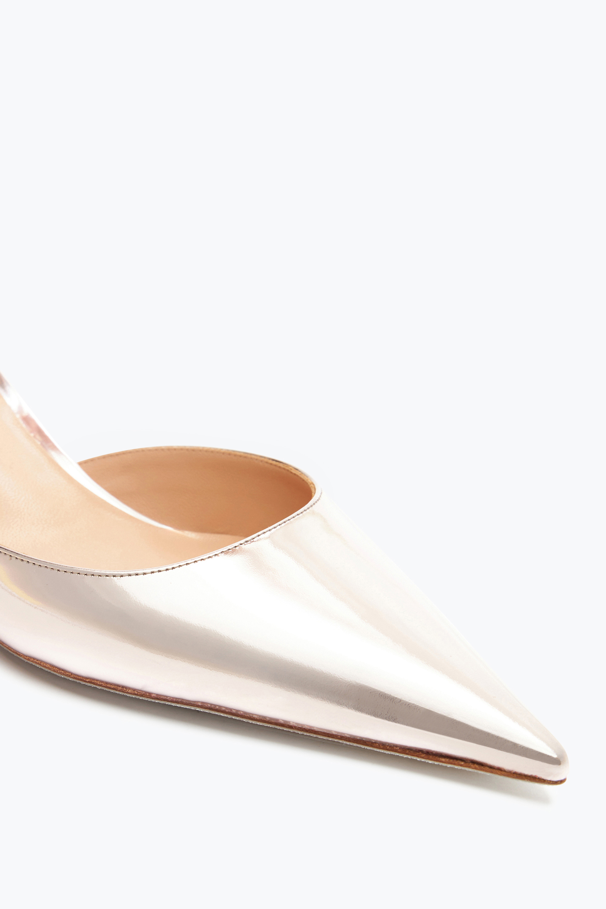 René Caovilla Cleo Rose Gold Pump With Crystals 50