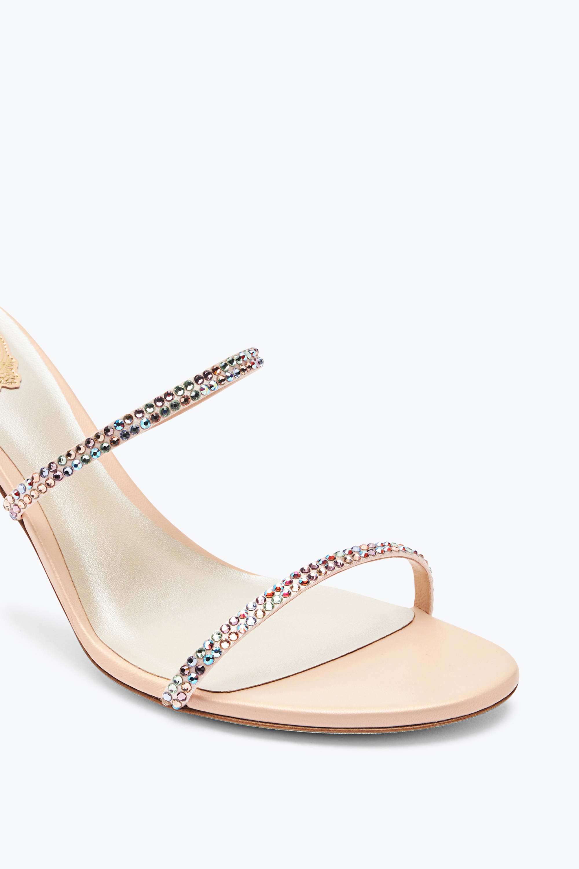 René Caovilla Cleo Pink And Multicolor Sandal 80
