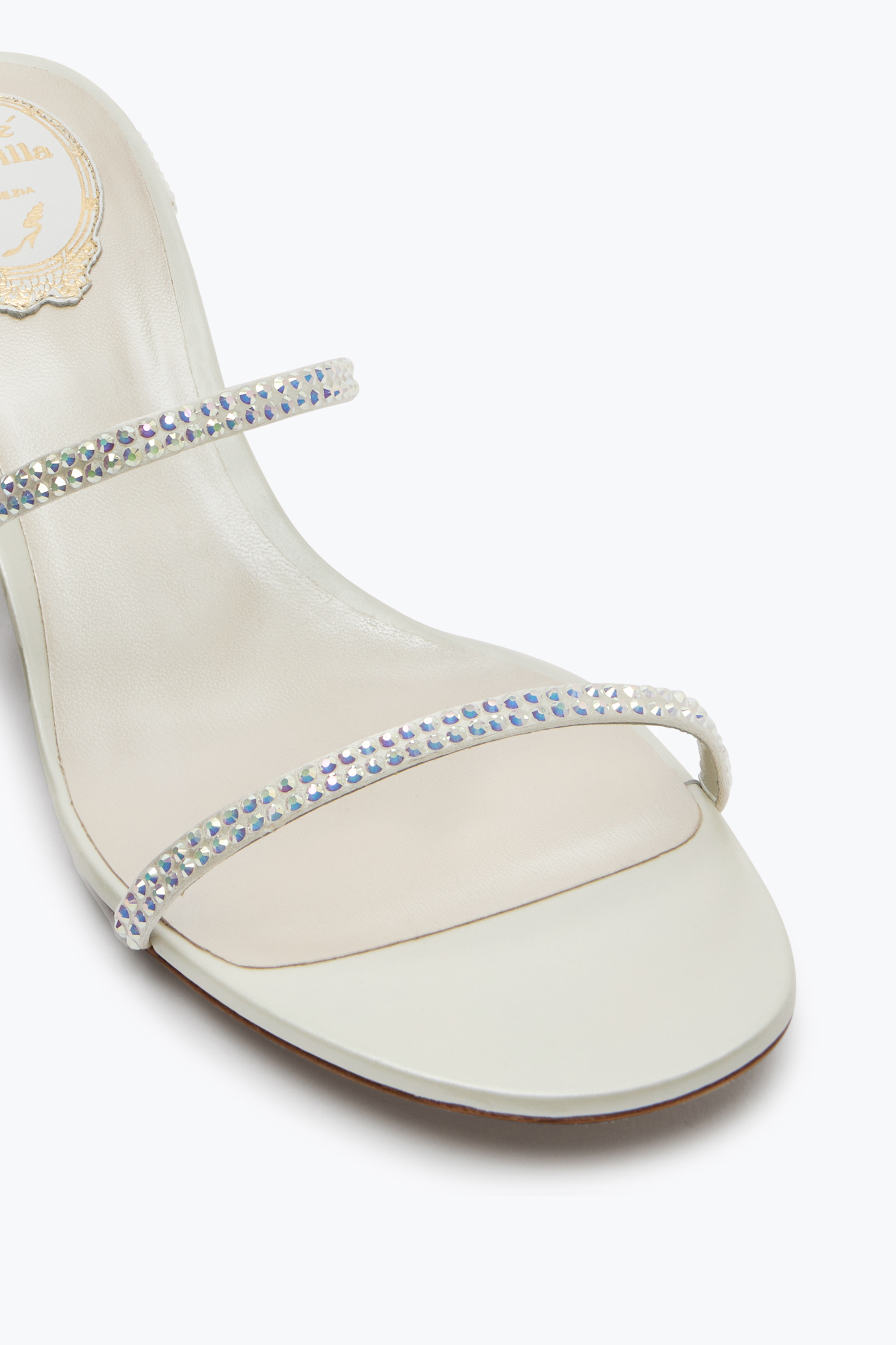 René Caovilla Flat Satin Sandals Cleo