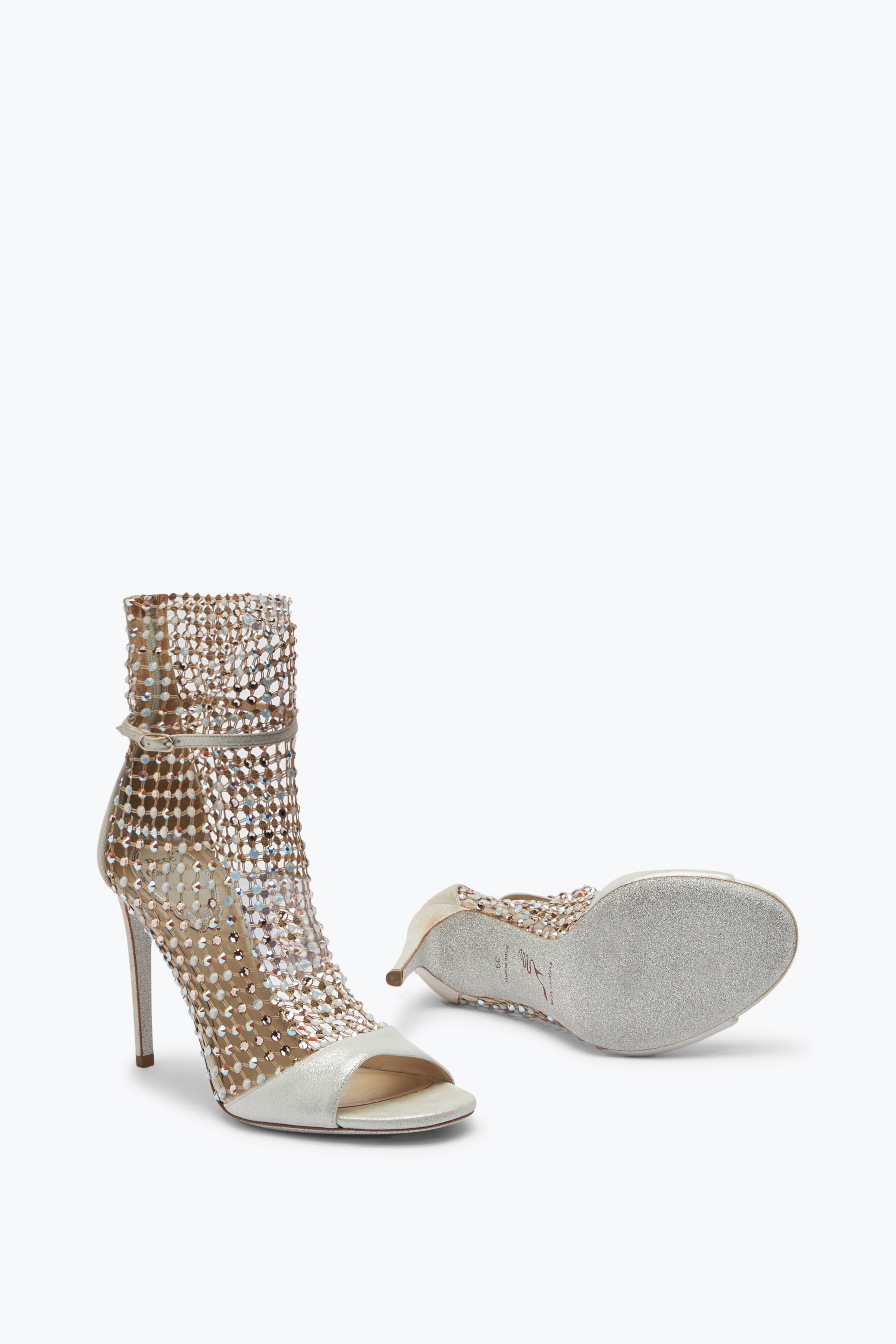 René Caovilla Ivory Stiletto Heel Sandals Galaxia