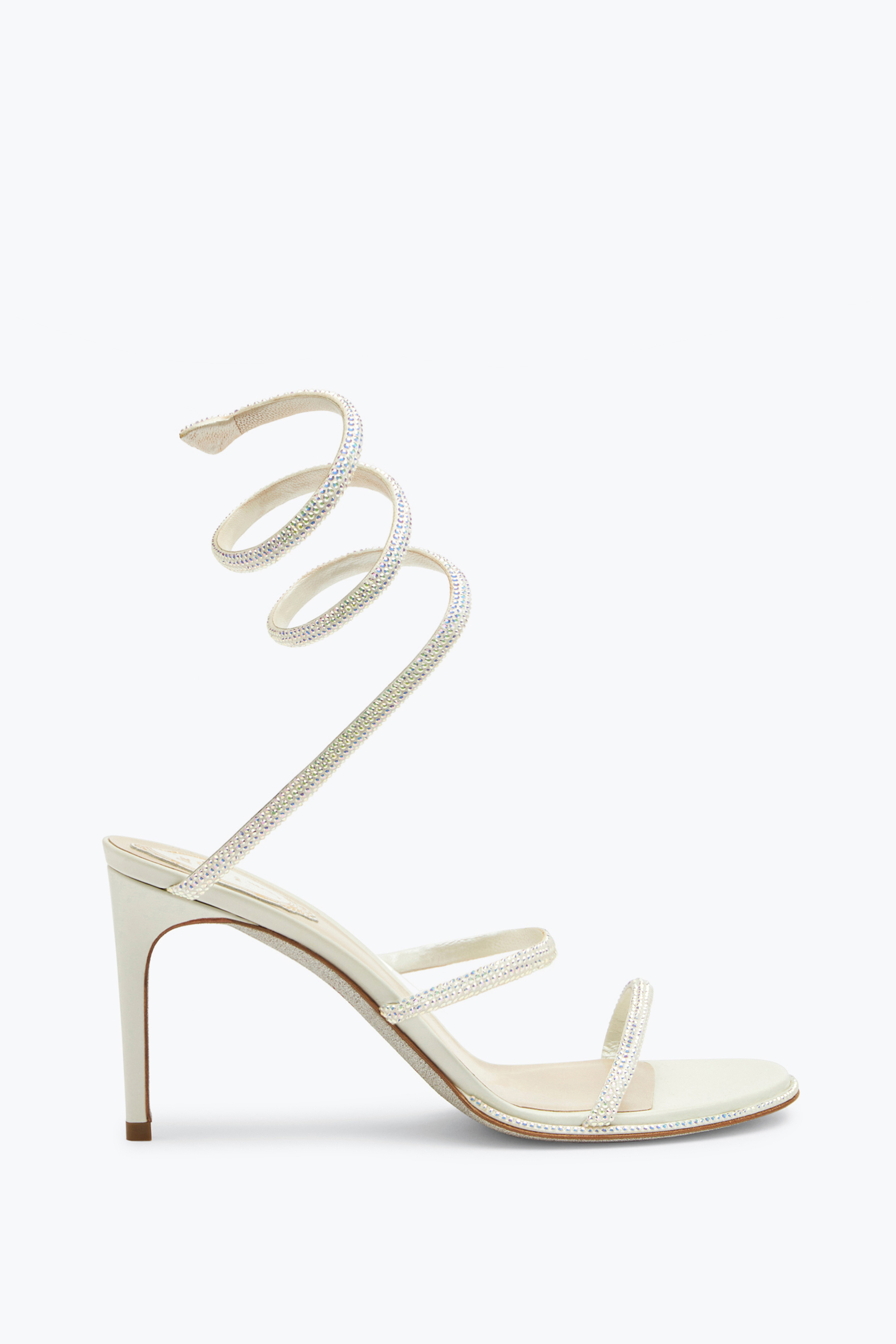 René Caovilla Cleo White Sandal 80