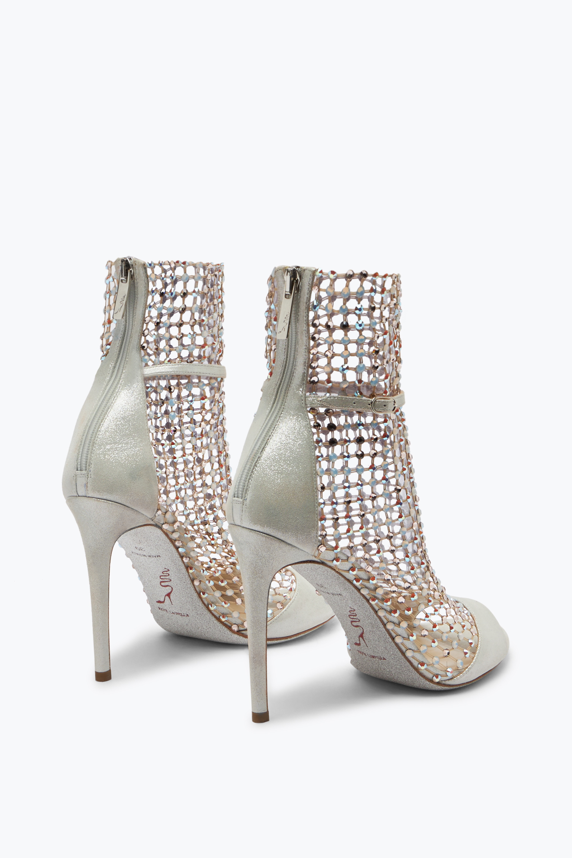 René Caovilla Ivory Stiletto Heel Sandals Galaxia