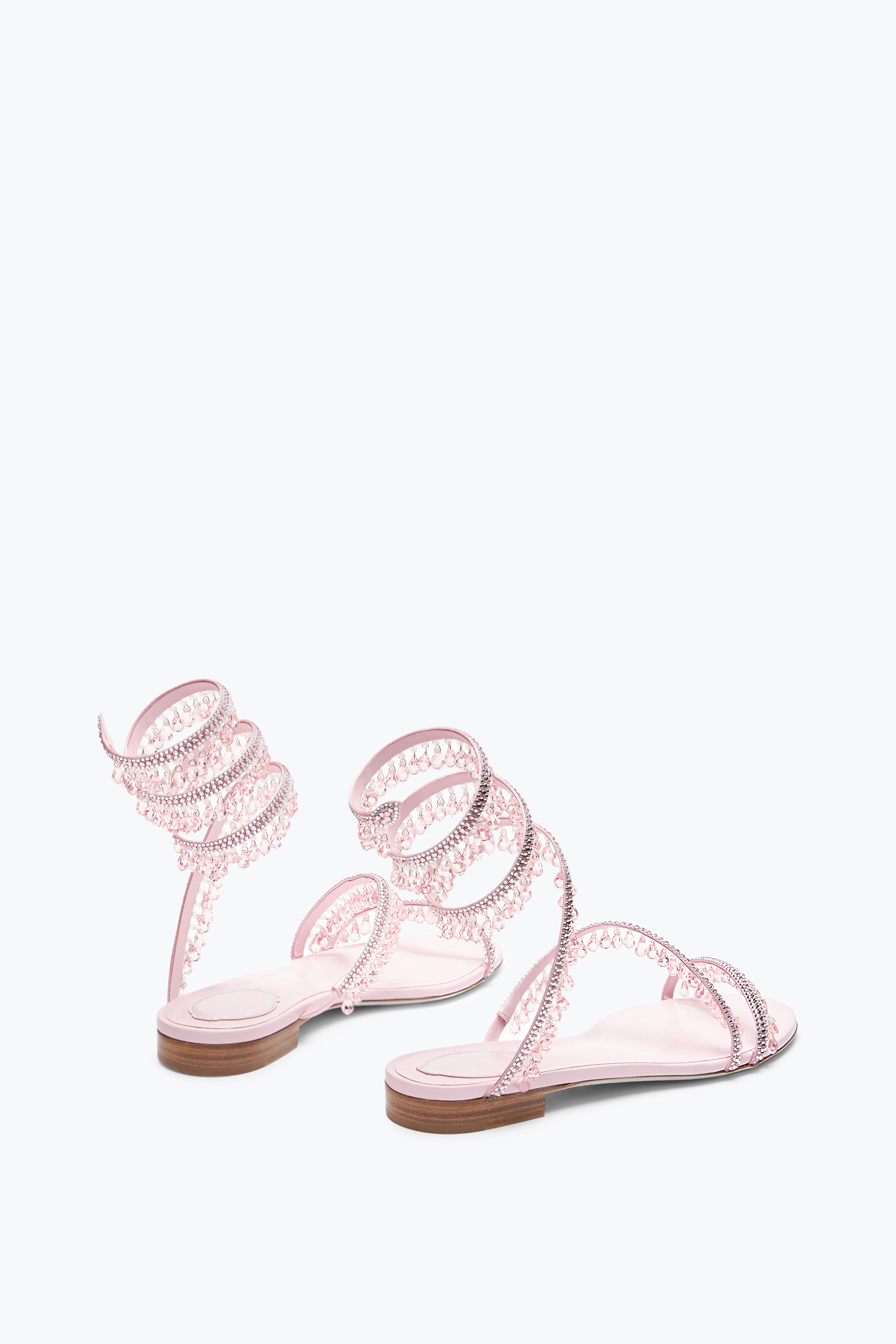 René Caovilla Chandelier Barbie Pink Flat Sandal 10