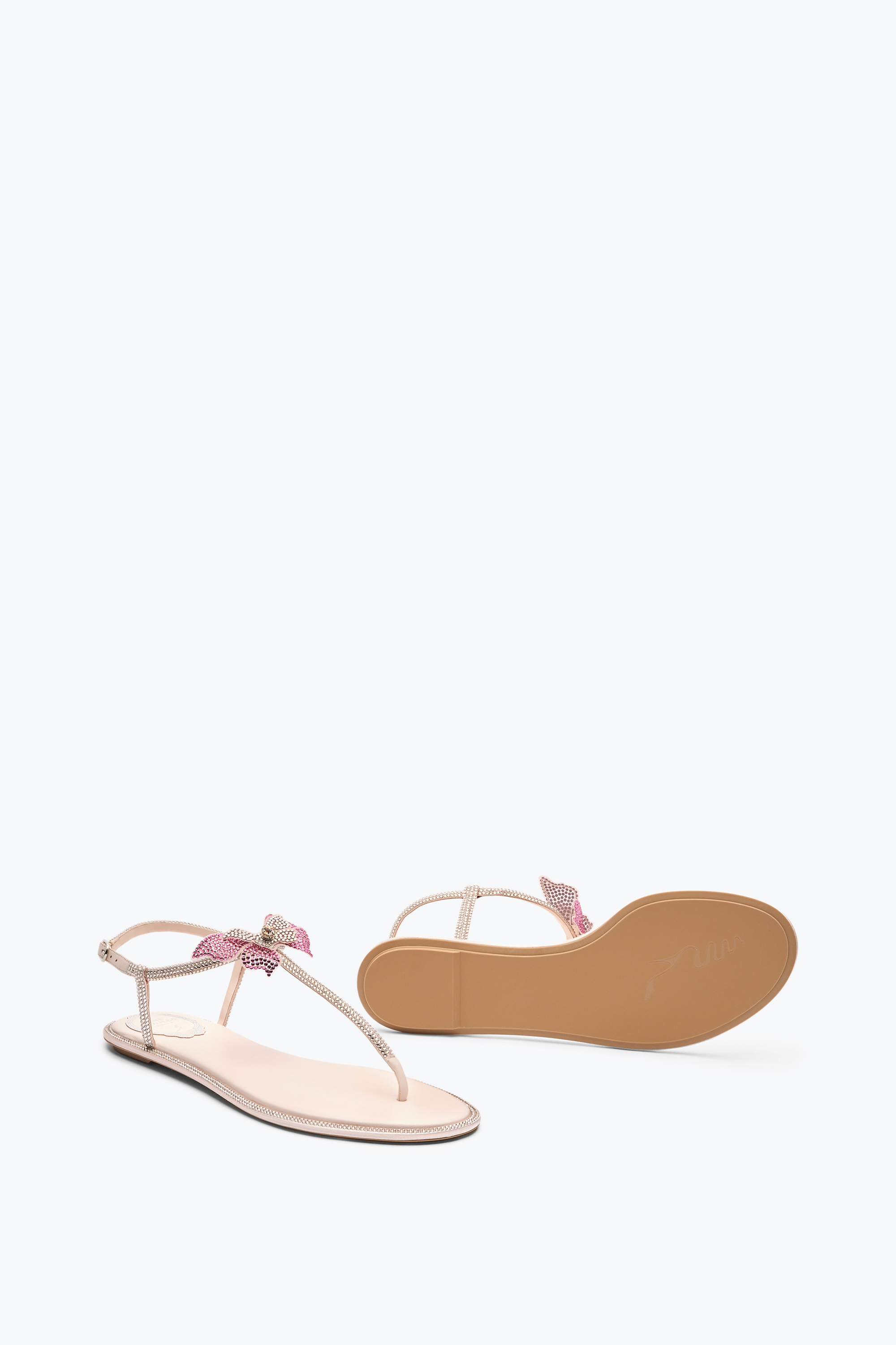 René Caovilla Fairy Pink Flat Sandal 10