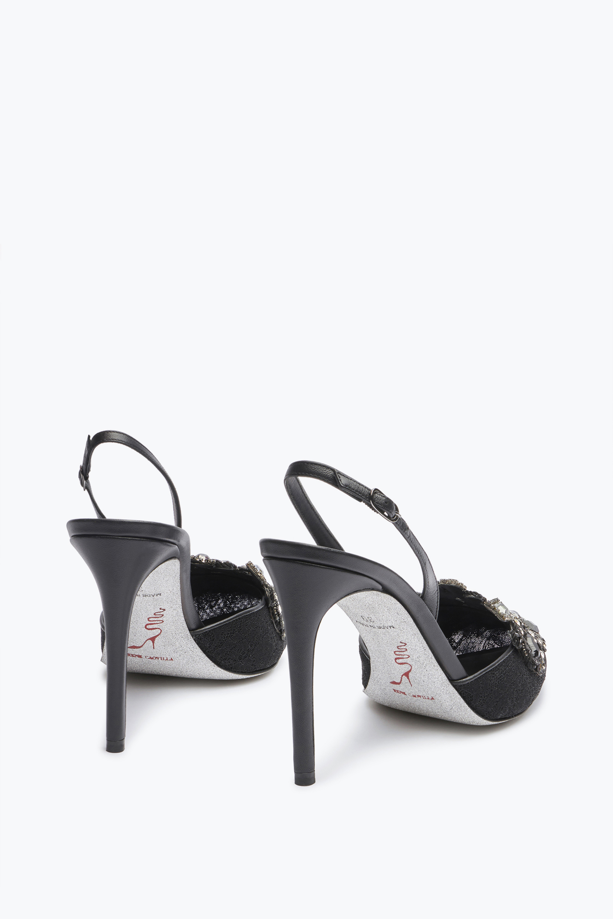 René Caovilla High-heeled Shoes With Diamond Tips