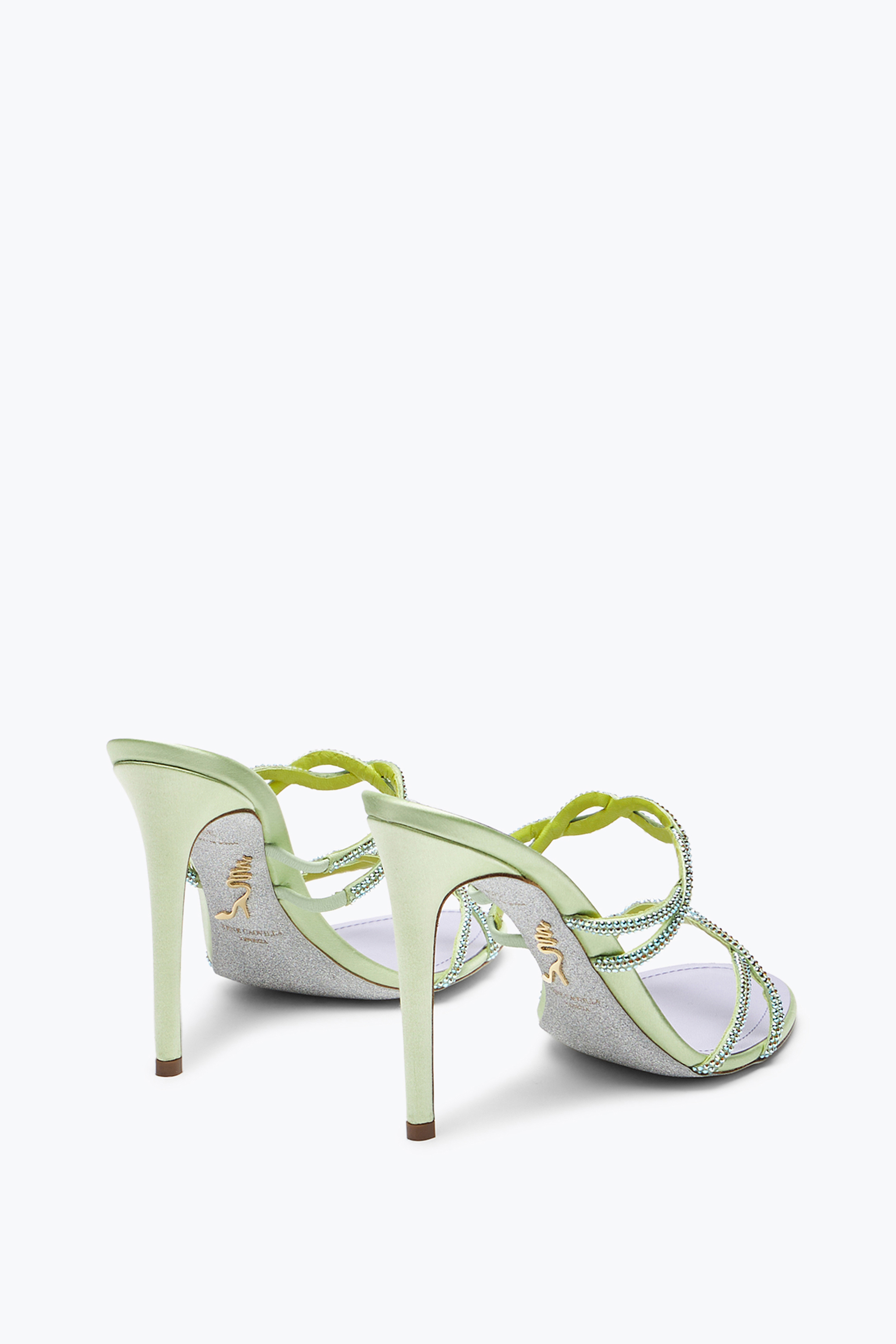 René Caovilla Braid Lime Slider Sandal 105