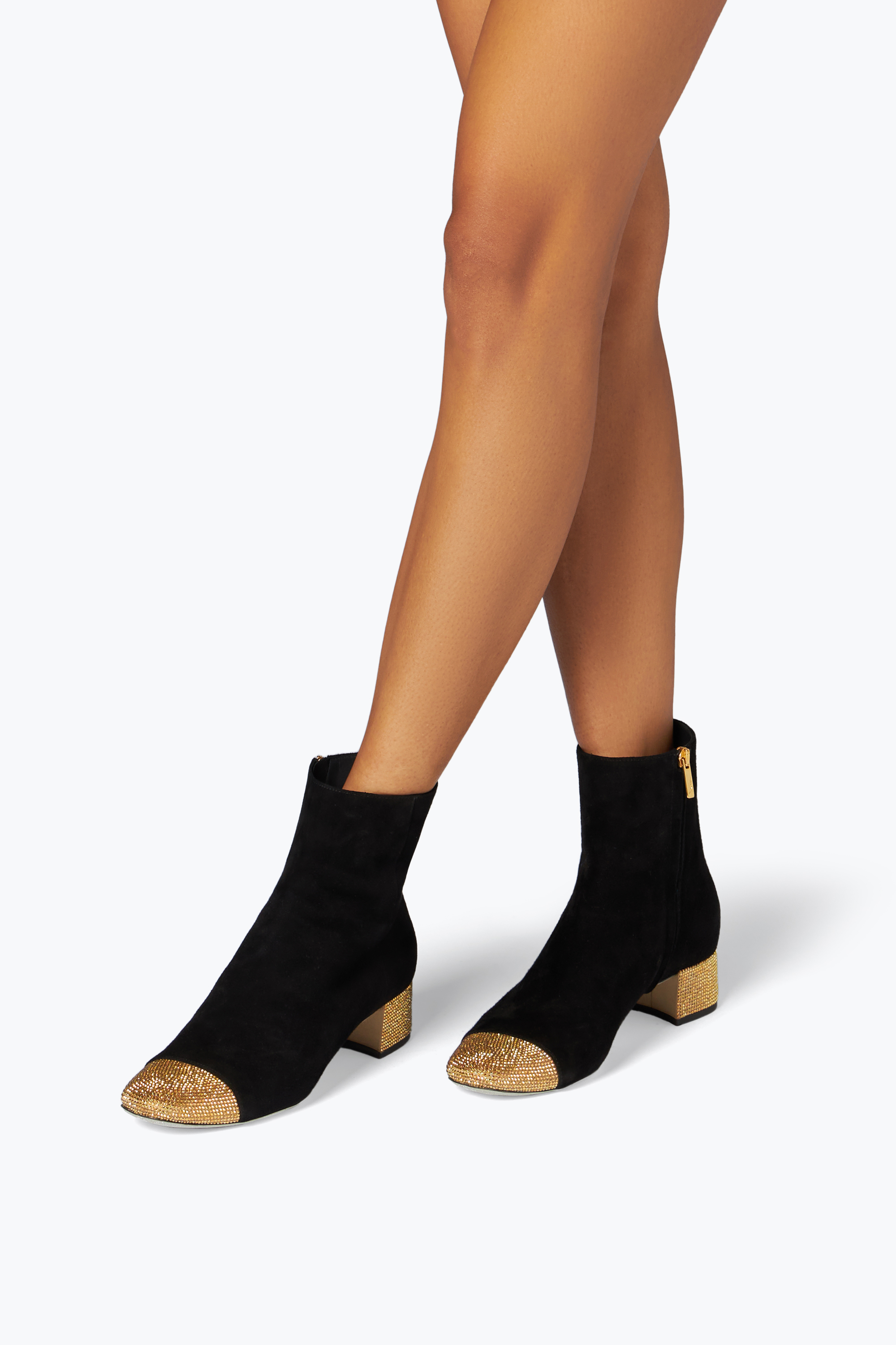 René Caovilla 40mm Rhinestone-embellished Suede Boots