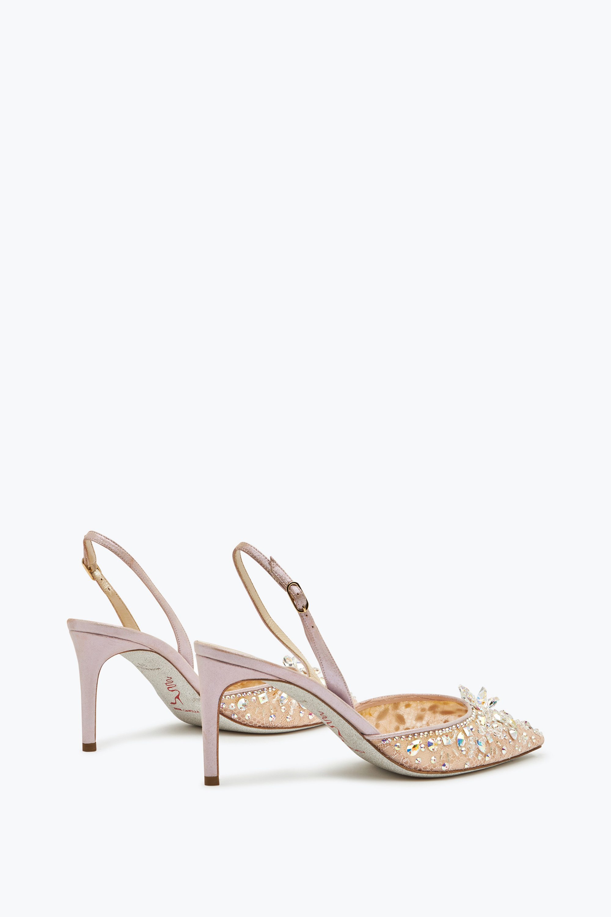René Caovilla Elegant Pink Slingbacks Cinderella