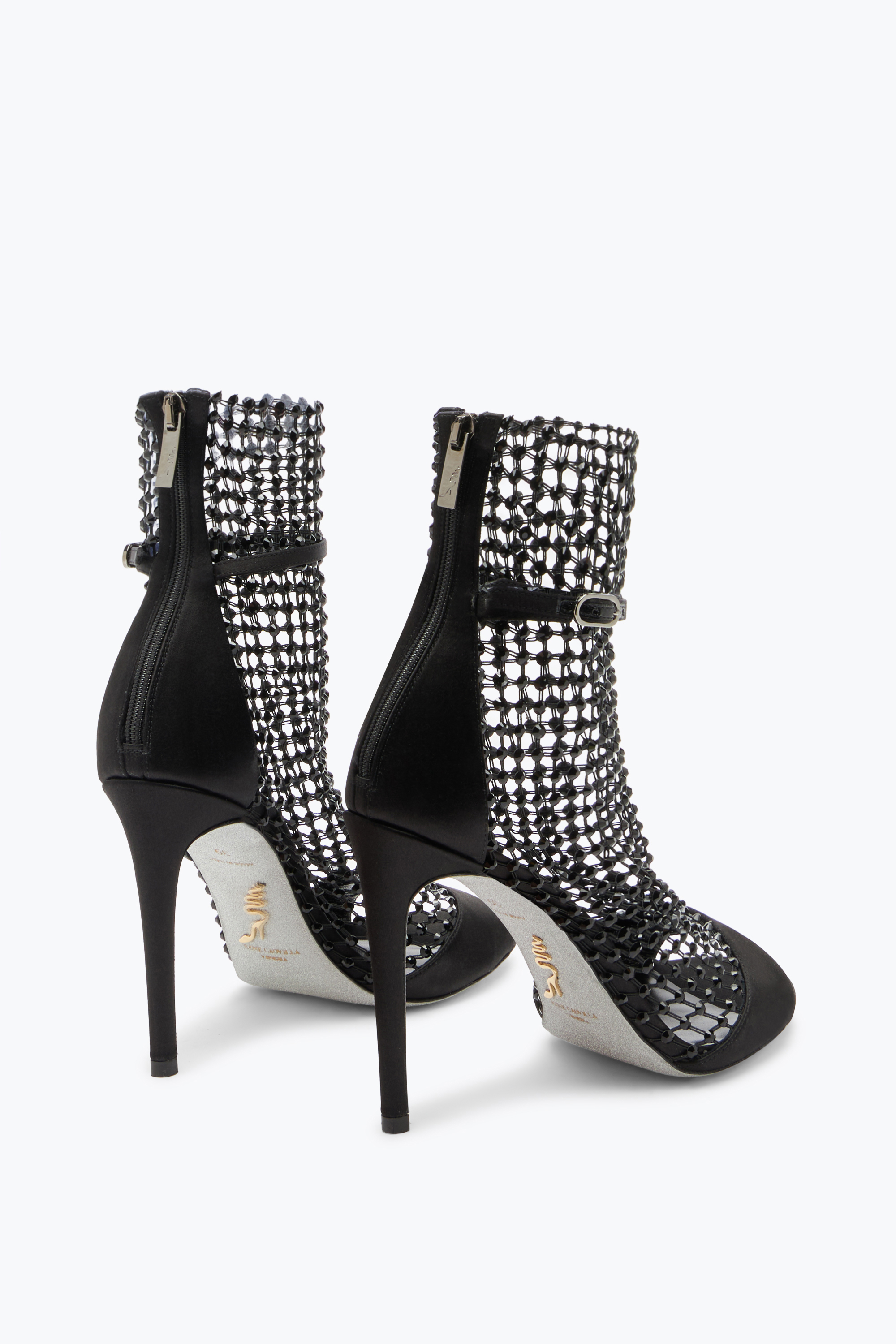 René Caovilla Galaxia Black Sandal 105