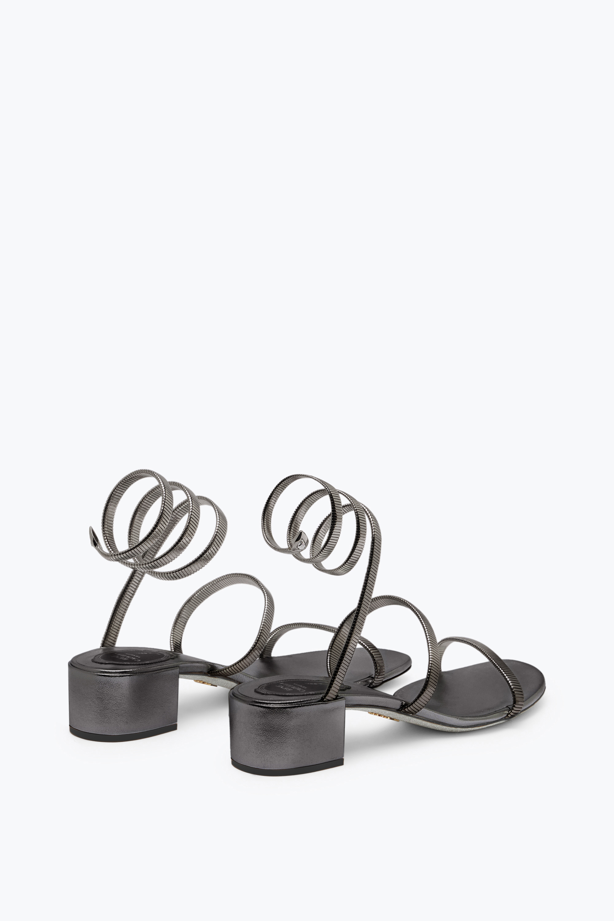 René Caovilla Juniper Gunmetal Sandal 40