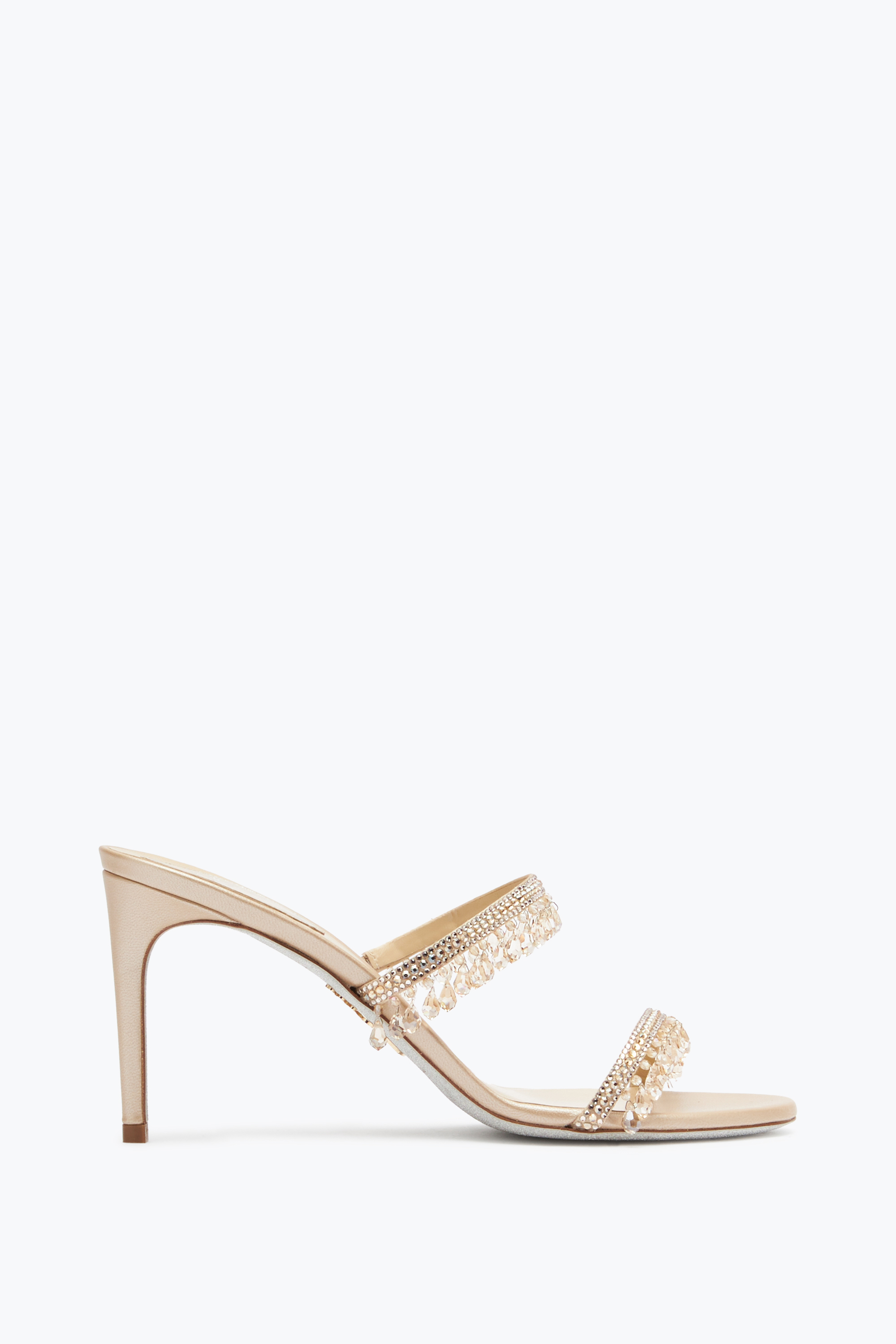 René Caovilla Satin Strass Chandelier Dual-band Sandals