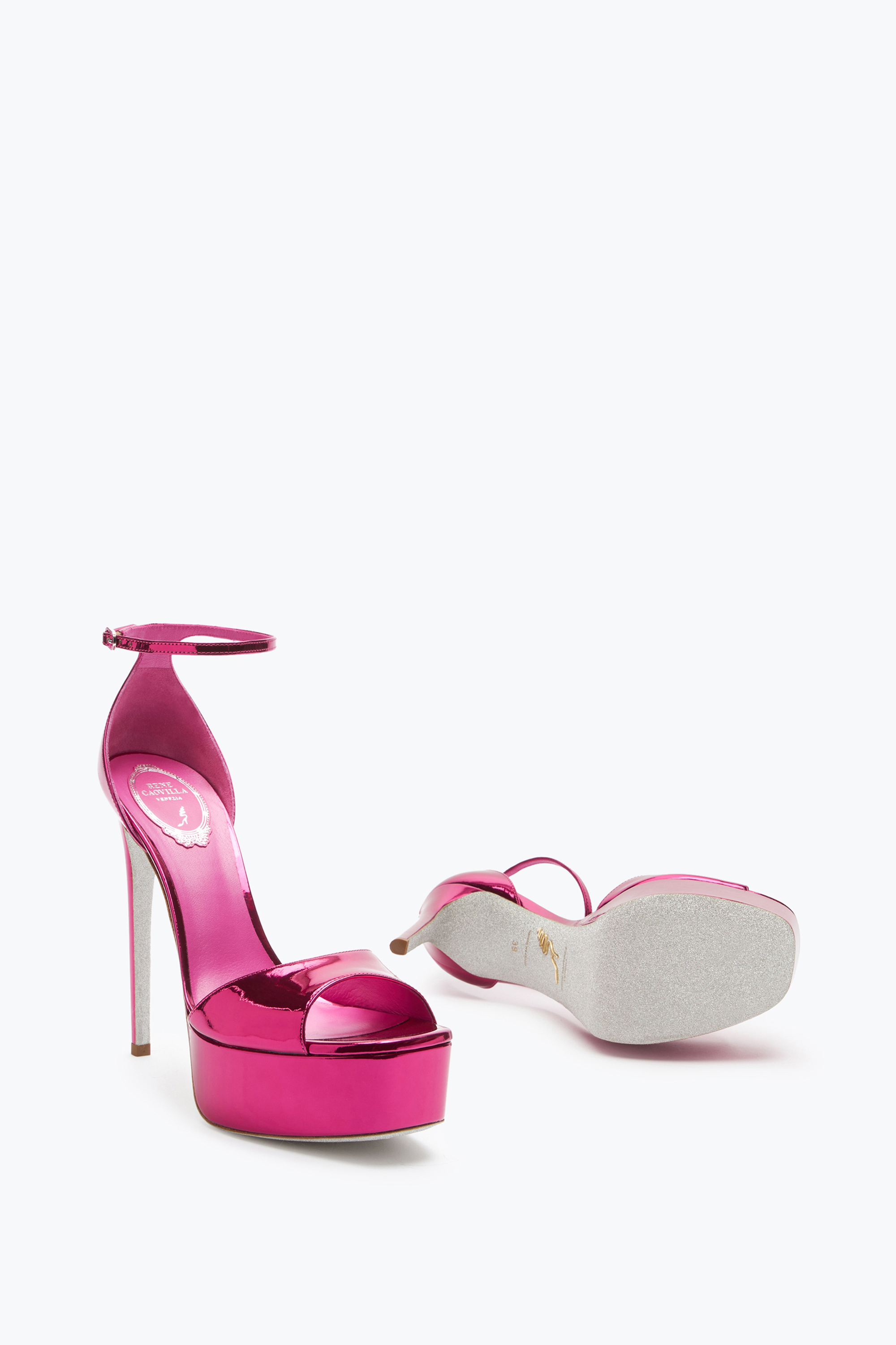 René Caovilla Anastasia Fuchsia Sandal 130
