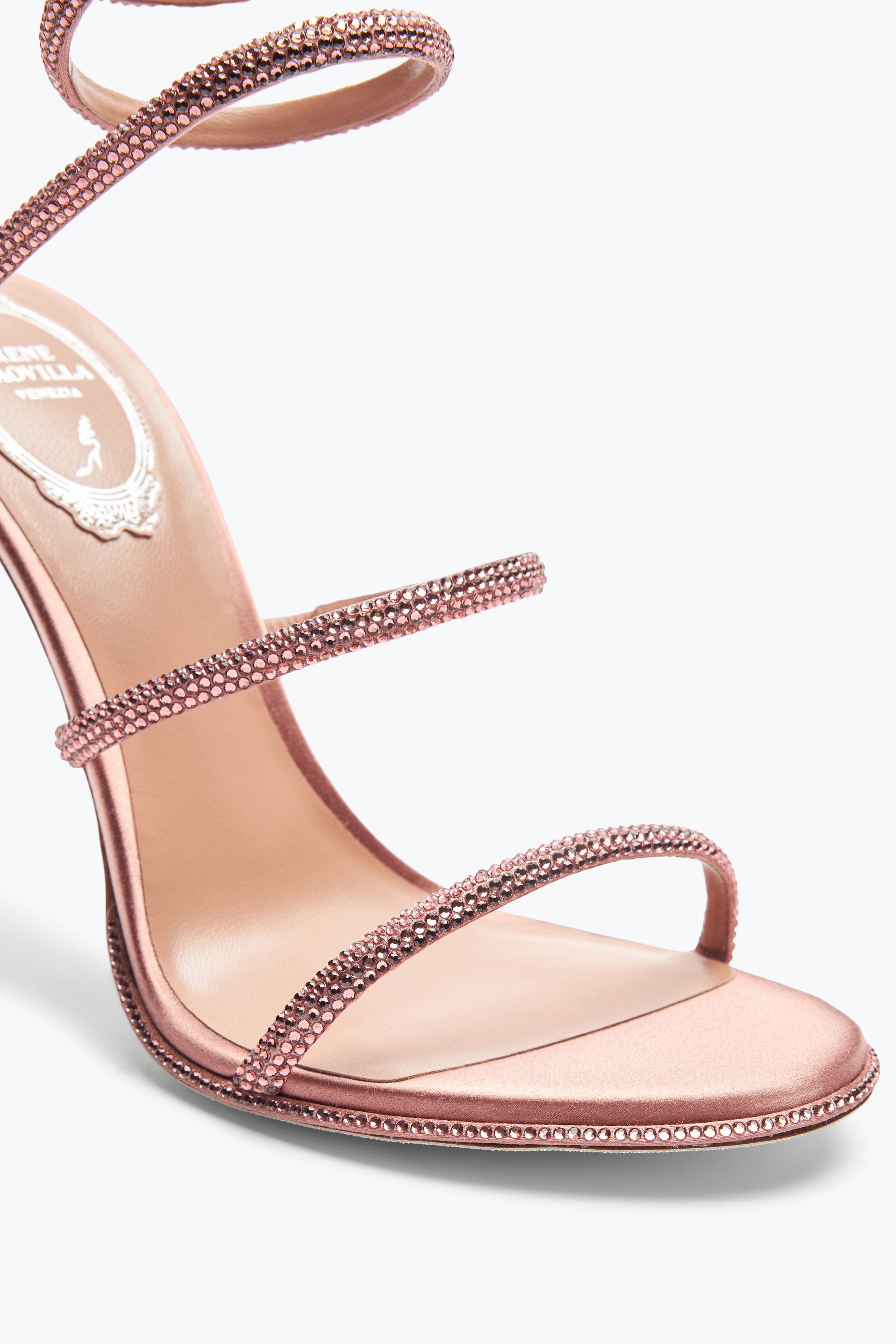 René Caovilla Cleo Rose Gold Sandal 105
